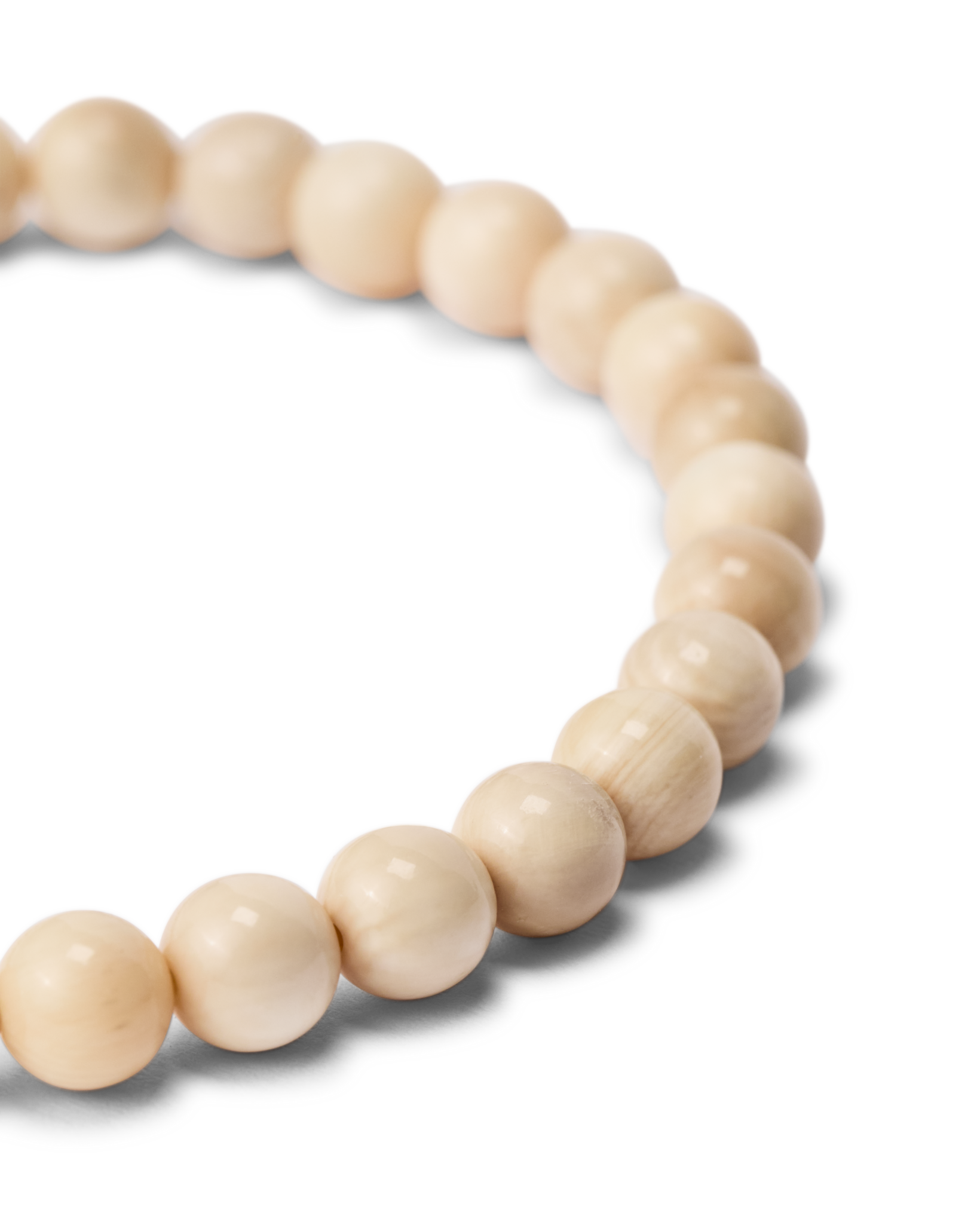 Ivory Jacks Mammoth Bead Bracelet - Wht - Image 4