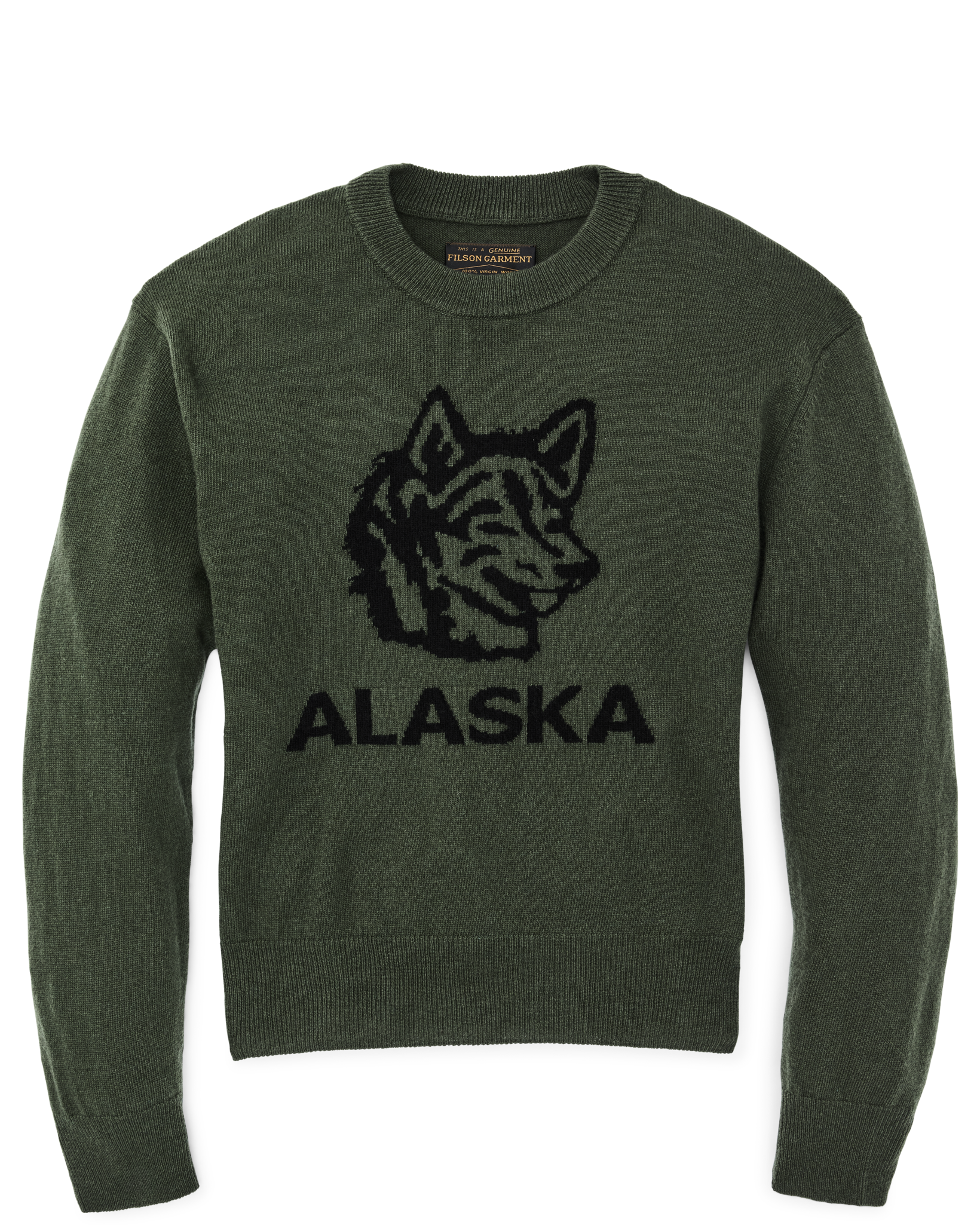 Women's Graphic Wool Sweater - Olive - Image 6