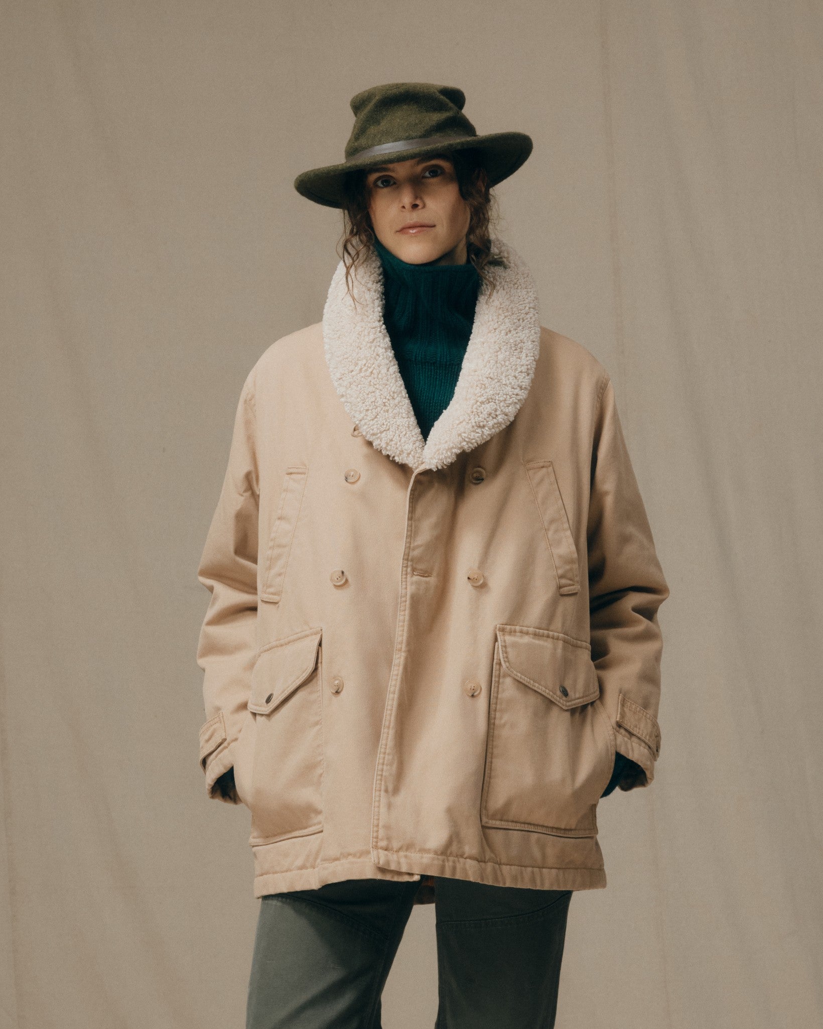 Women's Canvas Packer Coat - Natural - Image 4