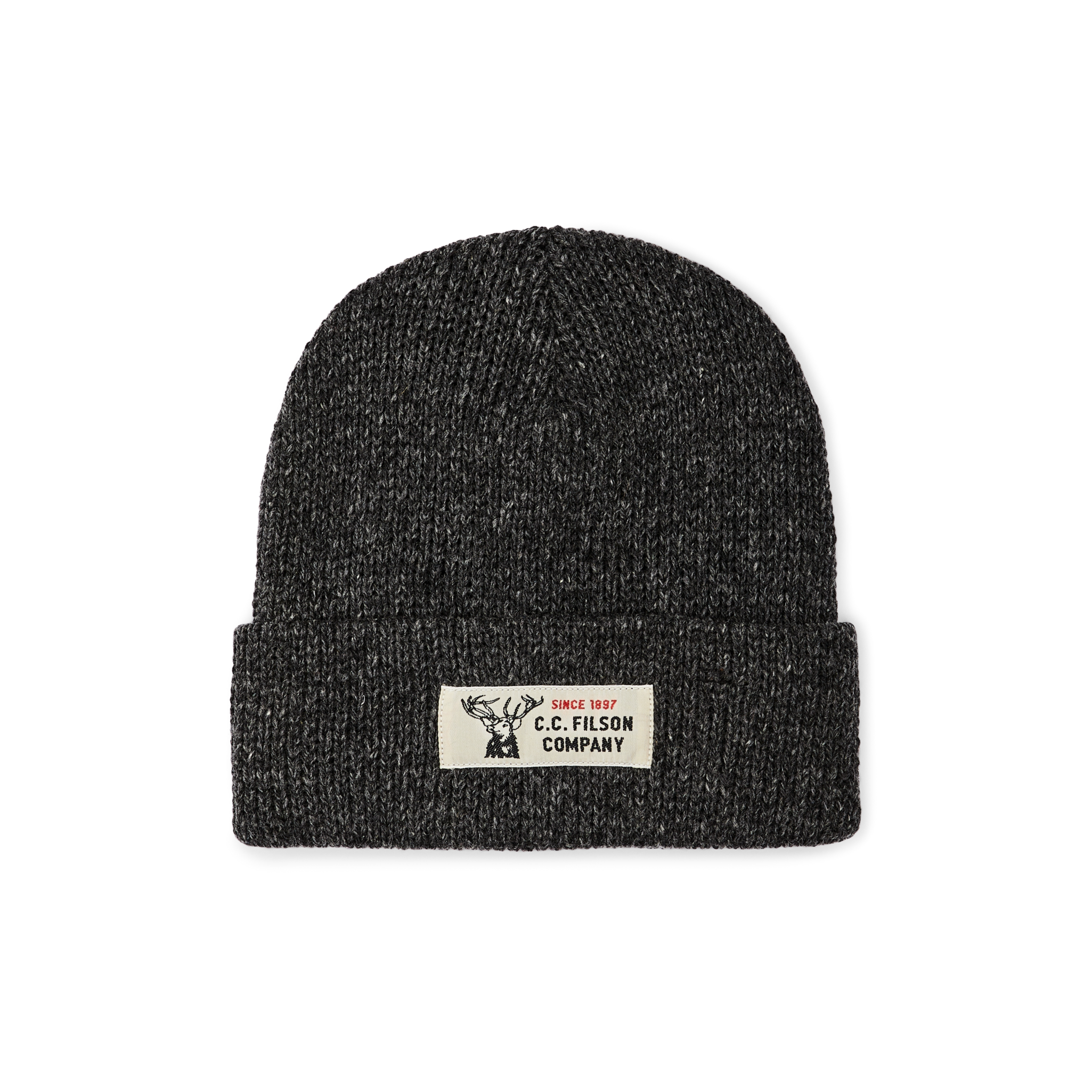 Lined Ragg Wool Beanie - Charcoal Black - Image 4