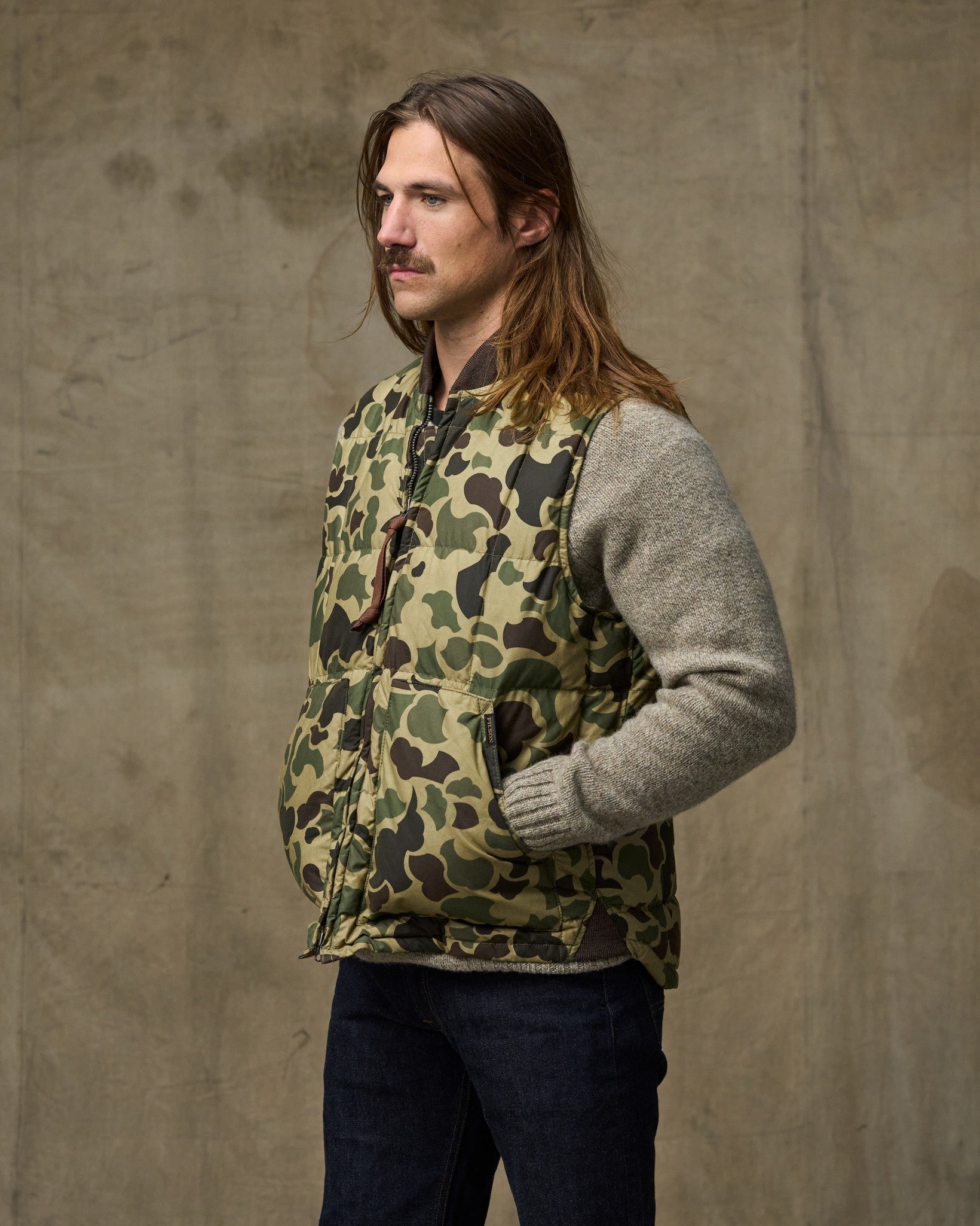 Waxed Down Vest - Tundra Shrub Camo - Image 3