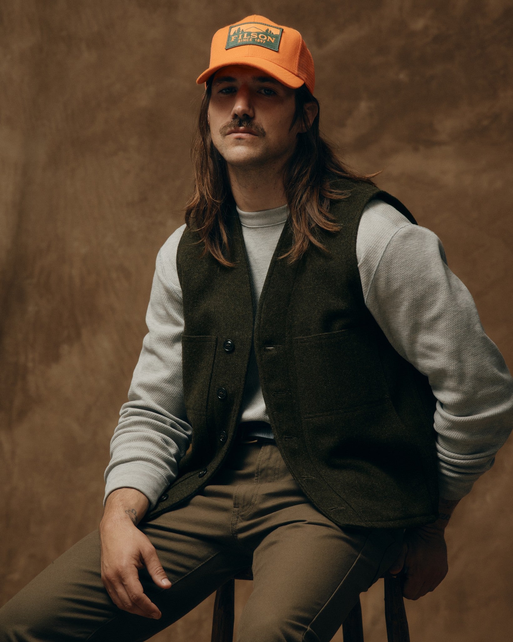 Mackinaw Wool Vest - Forest Green - Image 5