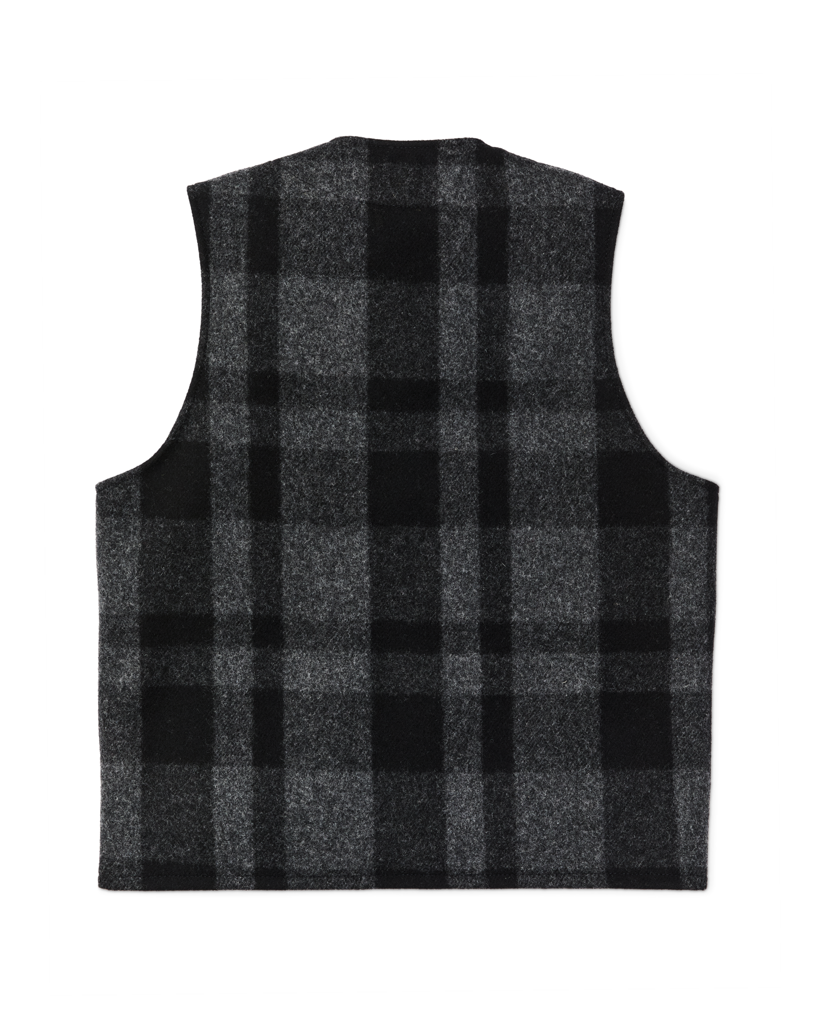 Mackinaw Wool Vest - Charcoal / Black Heritage Plaid - Image 2