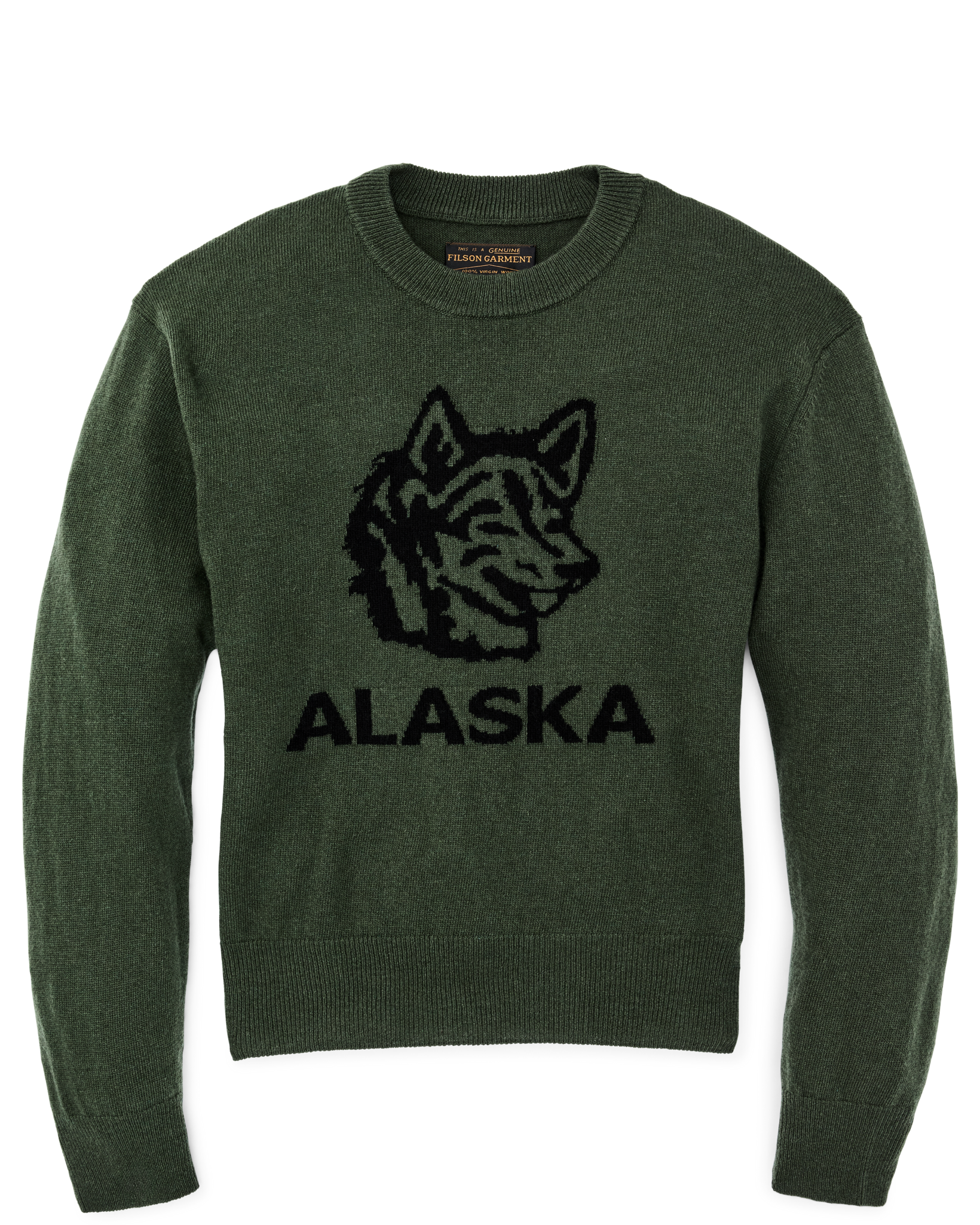 Women's Graphic Wool Sweater - Olive - Image 2
