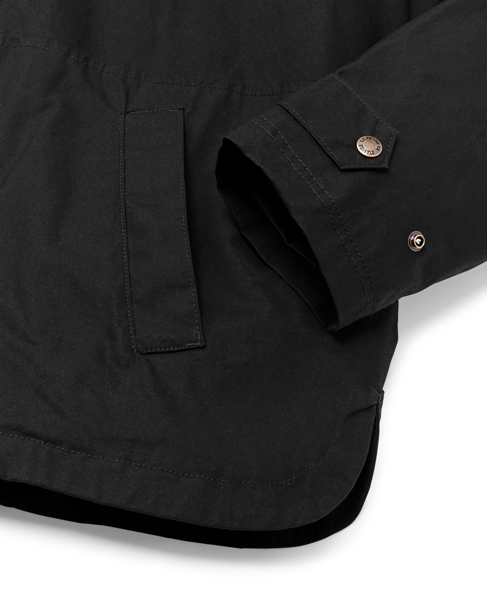 Women's Harbor Front Waxed Jacket - Black - Image 4