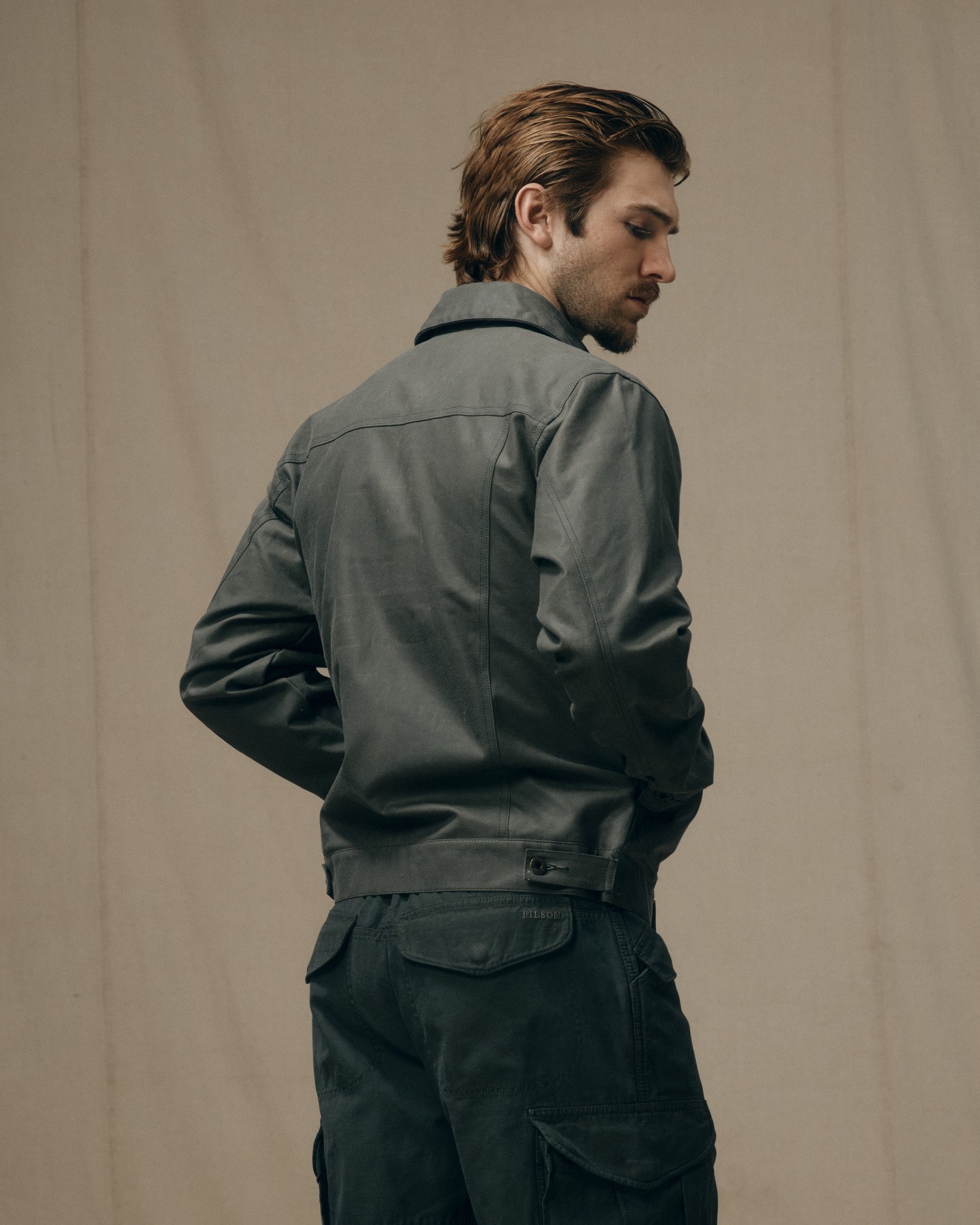 Tin Cloth Short Lined Cruiser Jacket - Castor Gray - Image 2