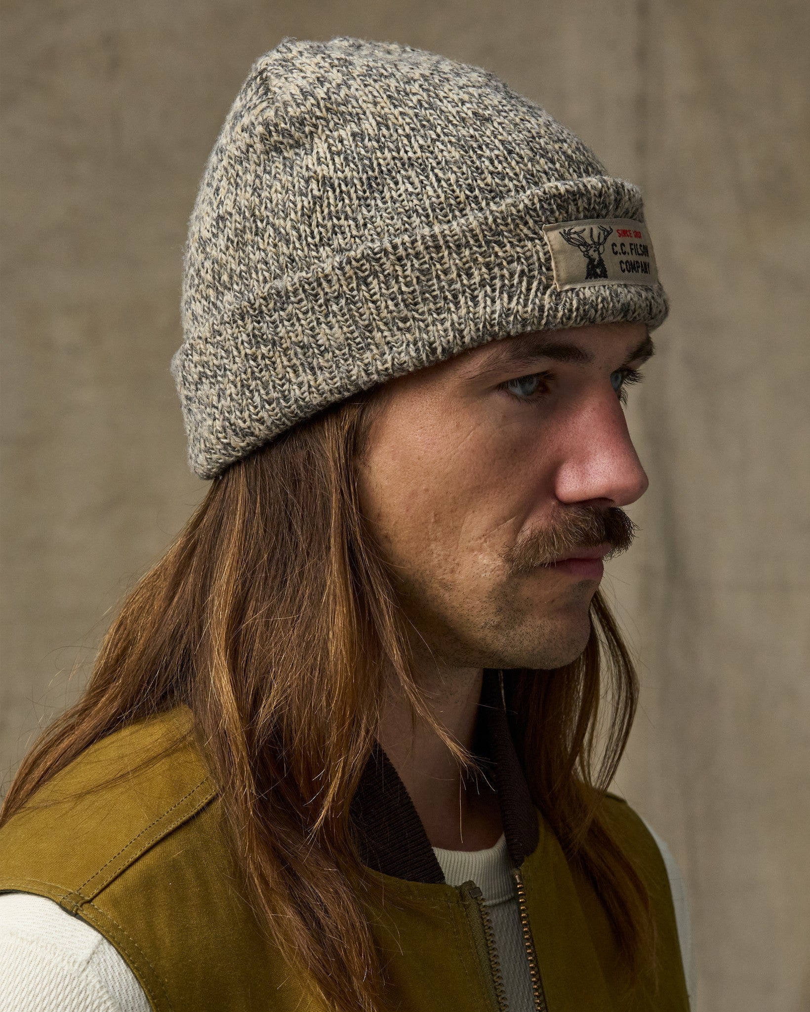 Lined Ragg Wool Beanie - Charcoal Heather - Image 3