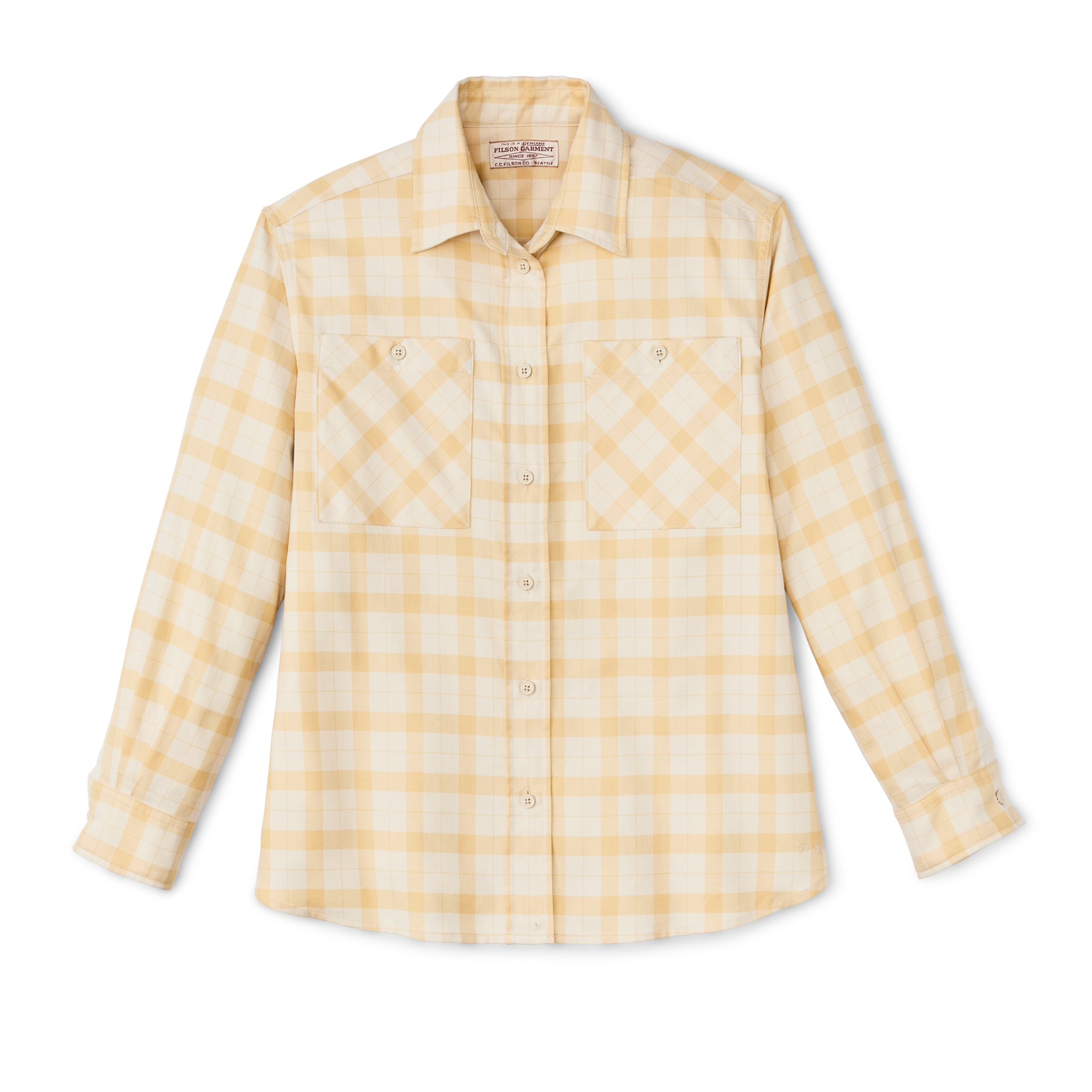 Women's Light Weight Alaskan Guide Shirt - Ivory / Straw Plaid