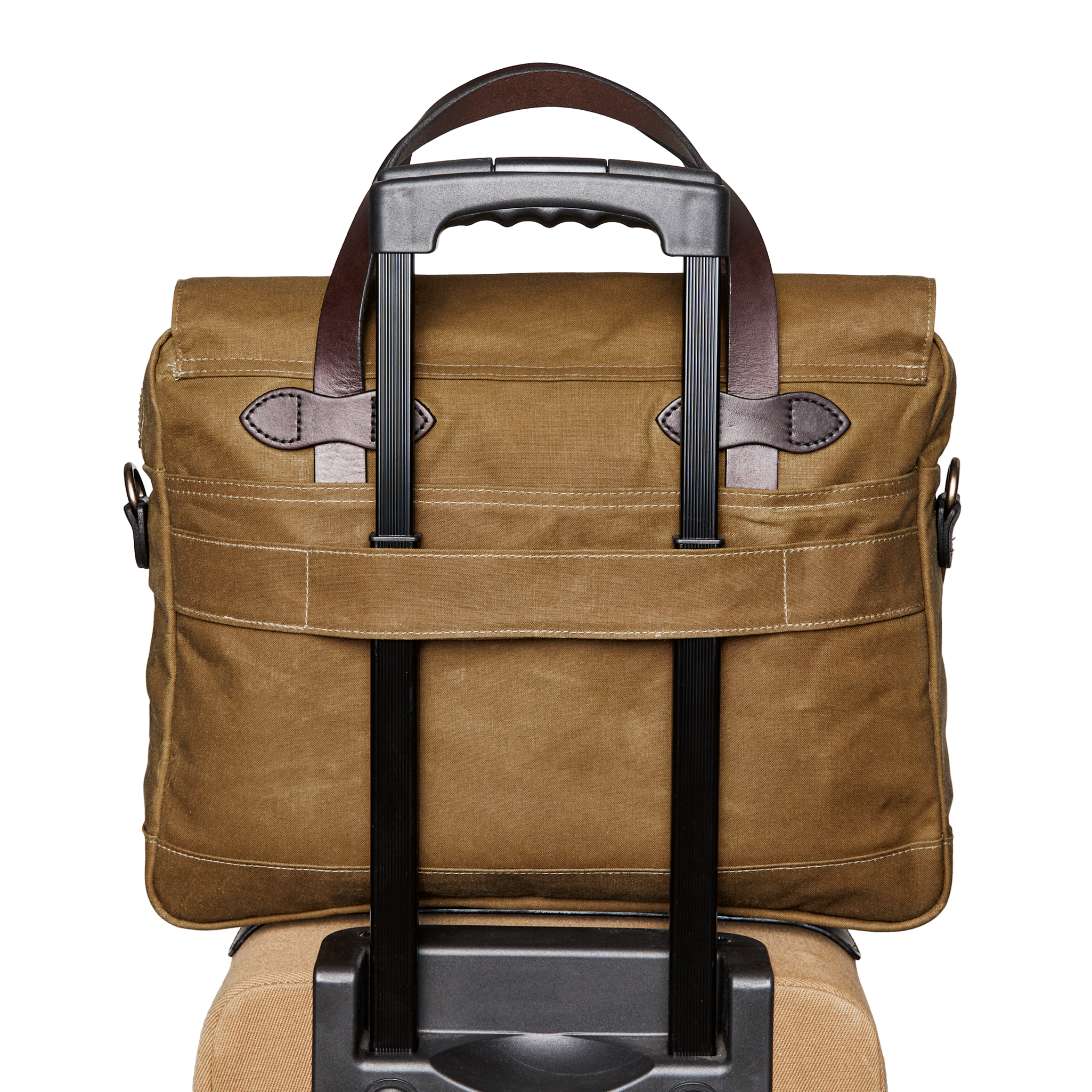 24 Hour Tin Cloth Briefcase - Dark Tan - Image 11