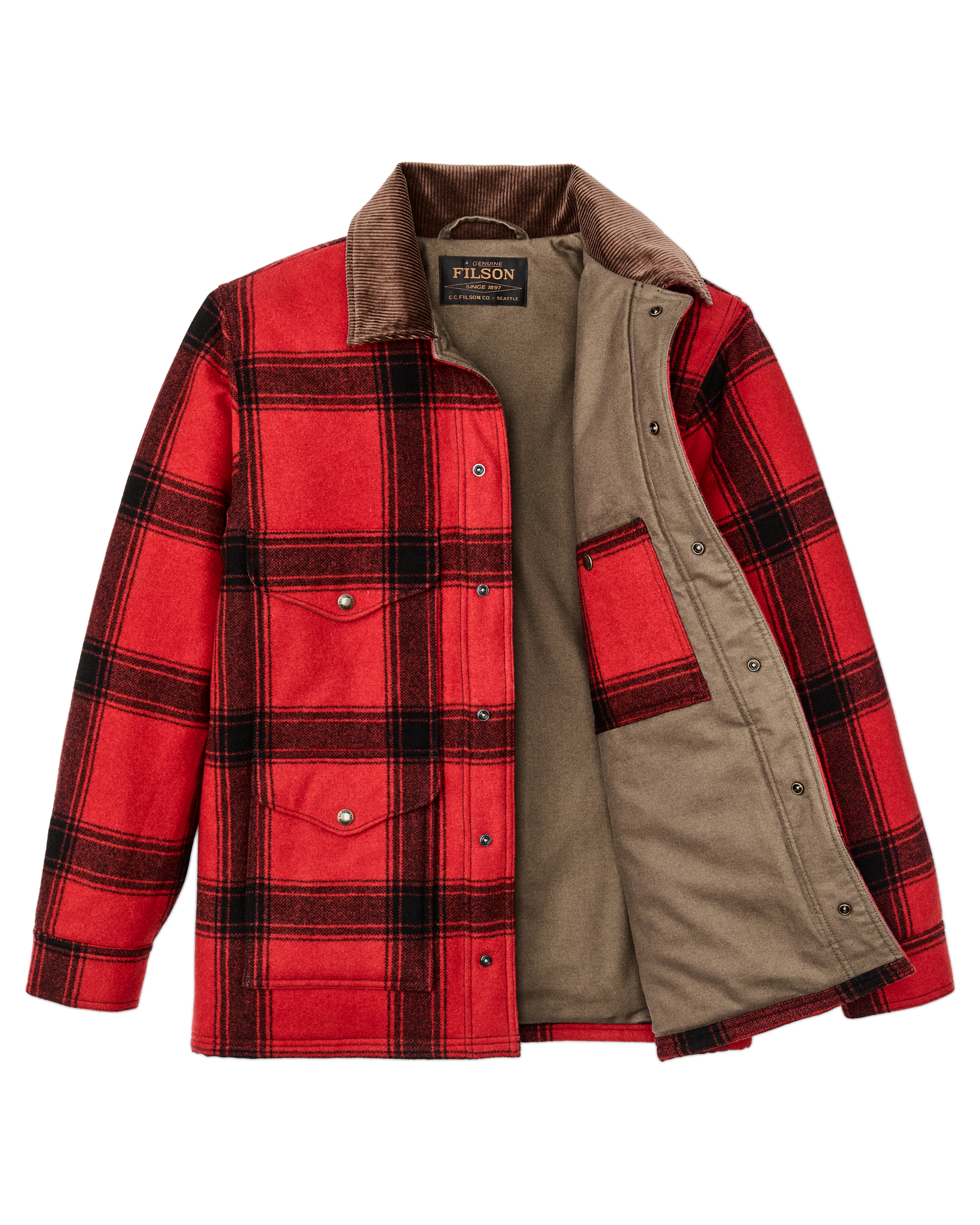 Spokane Insulated Cruiser Jacket - Red / Black Windowpane - Image 6