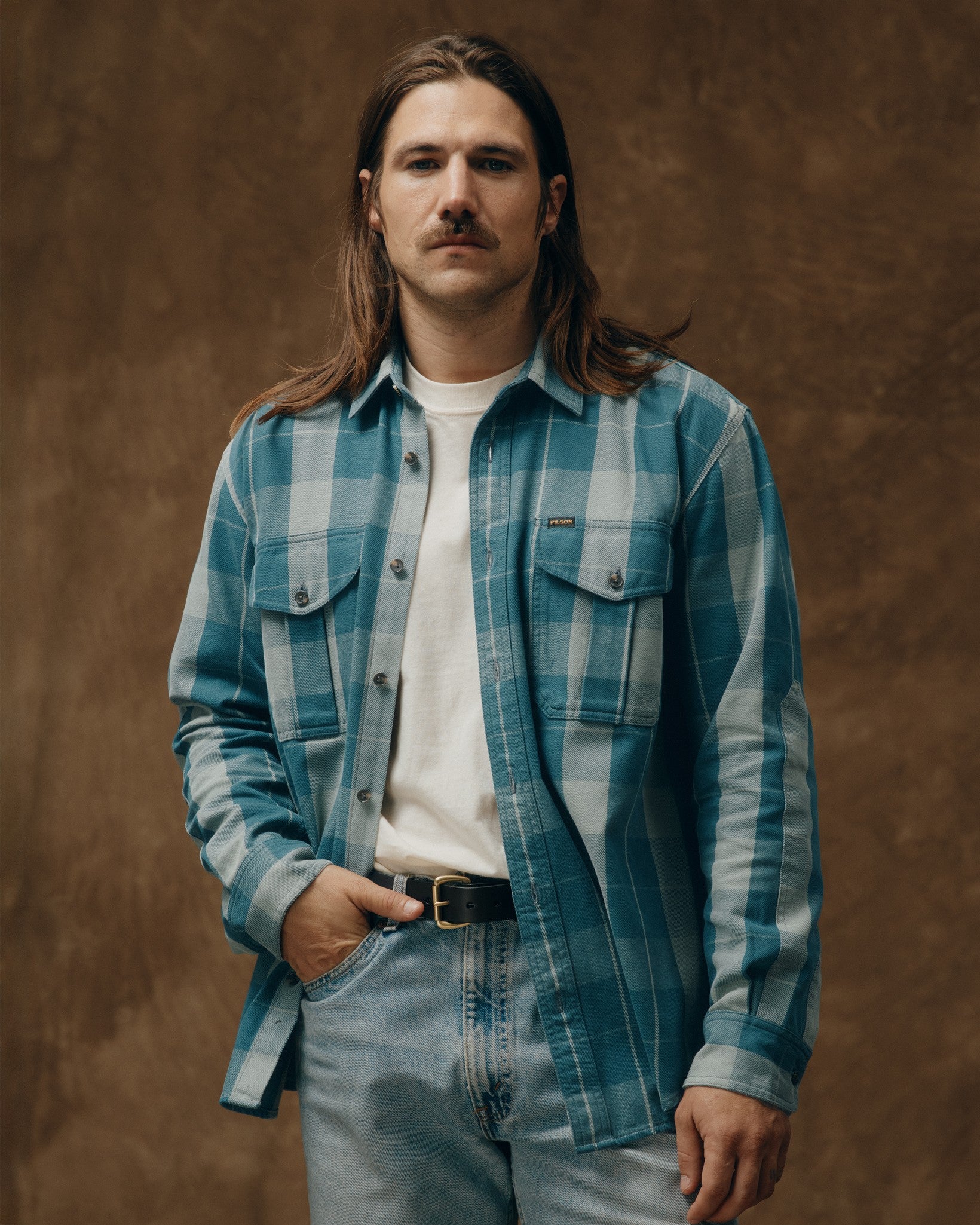 Vintage Wash Alaskan Guide Shirt - Jasper / Dark Teal Plaid - Image 3