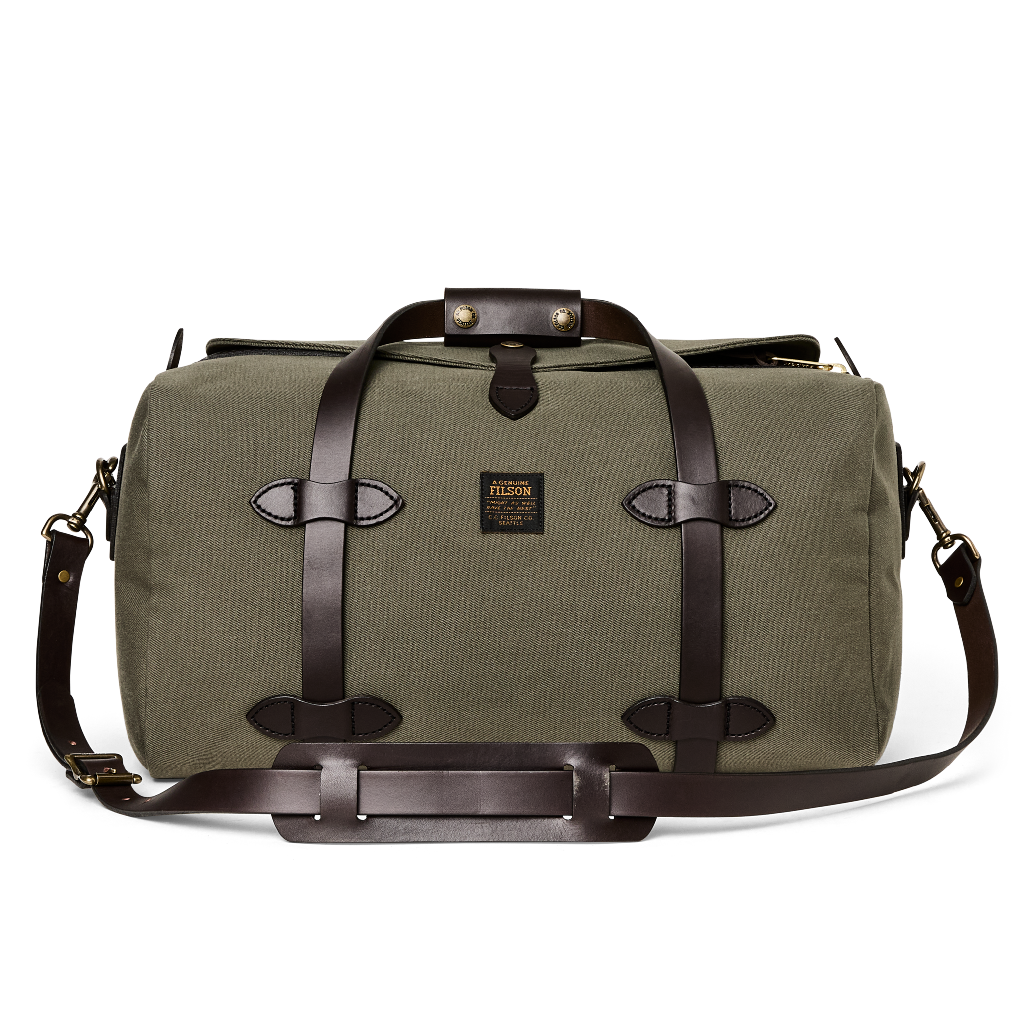 Small Rugged Twill Duffle Bag - Otter Green