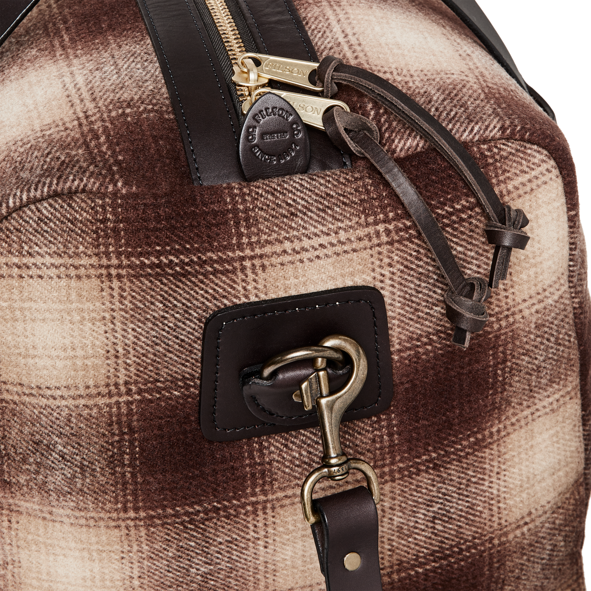 Medium Mackinaw Wool Duffle - Brown / Tan Ombre - Image 4