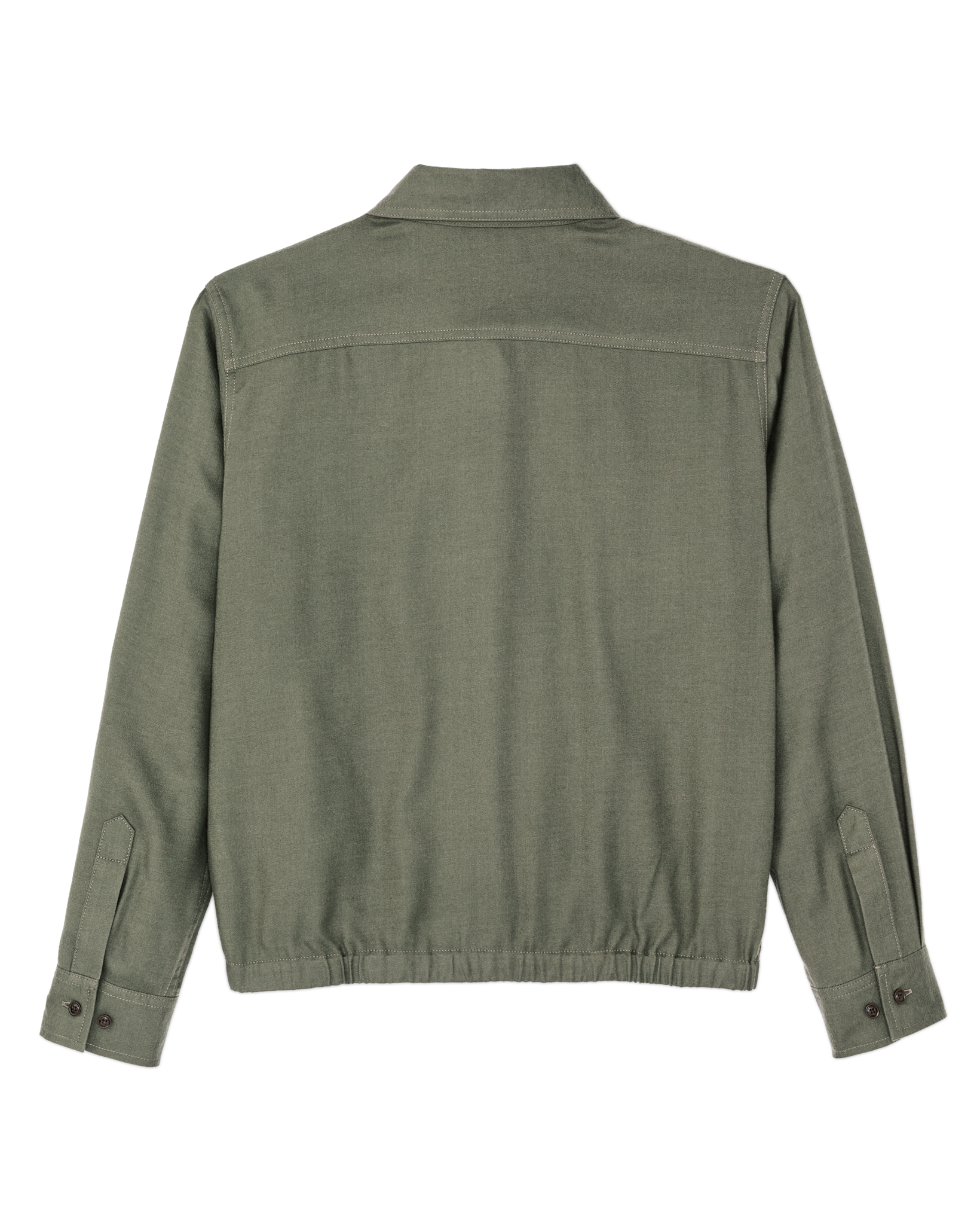 Women's Gathered Hem Shirt - Olive - Image 2