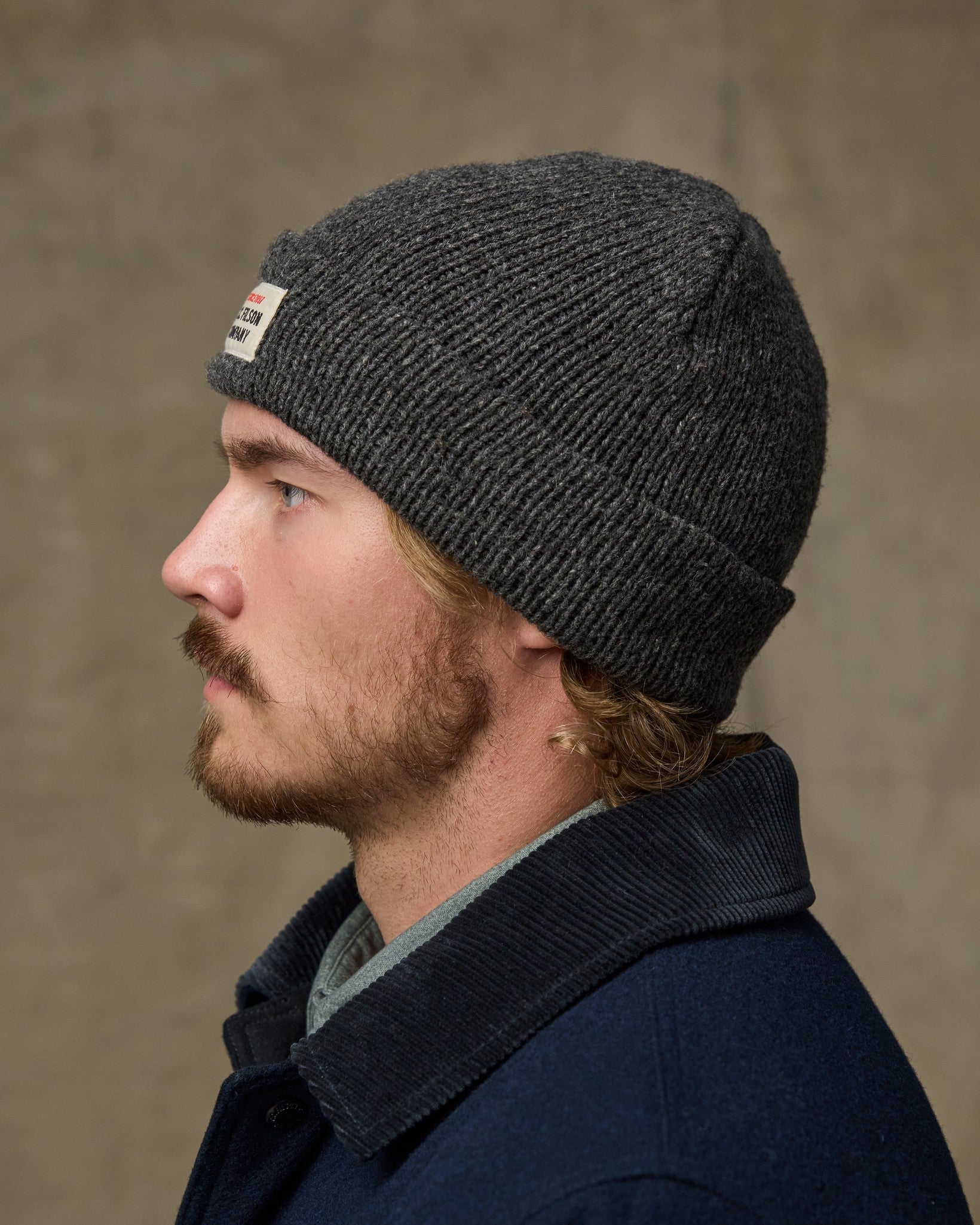 Lined Ragg Wool Beanie - Charcoal Black - Image 3