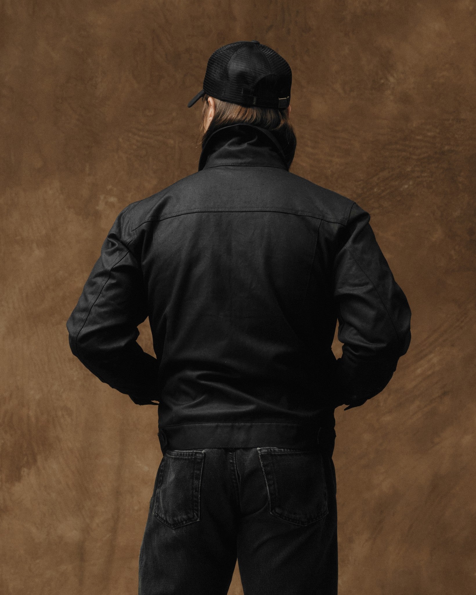 Tin Cloth Short Lined Cruiser Jacket - Black - Image 2