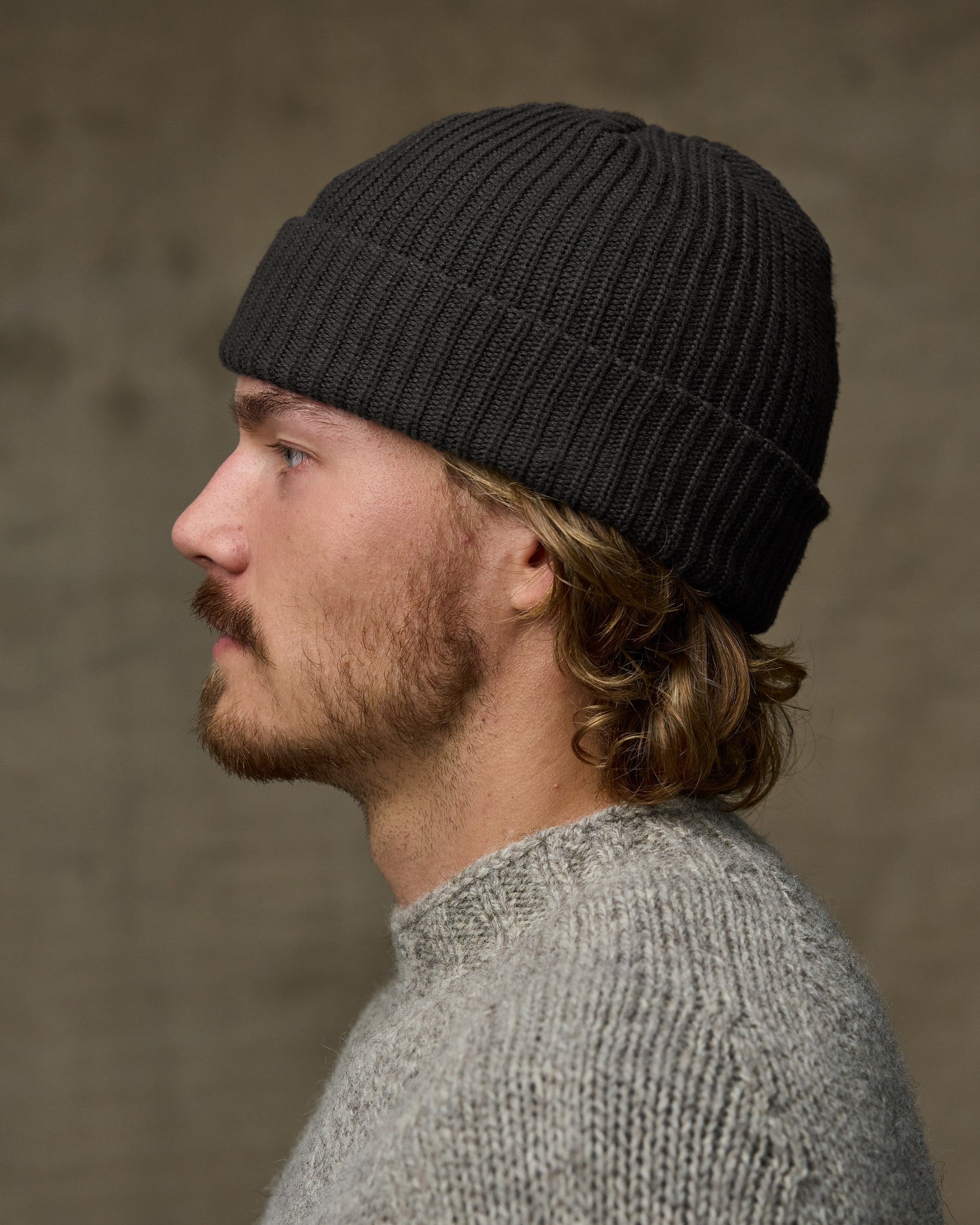 Cotton Watch Cap - Faded Black - Image 4