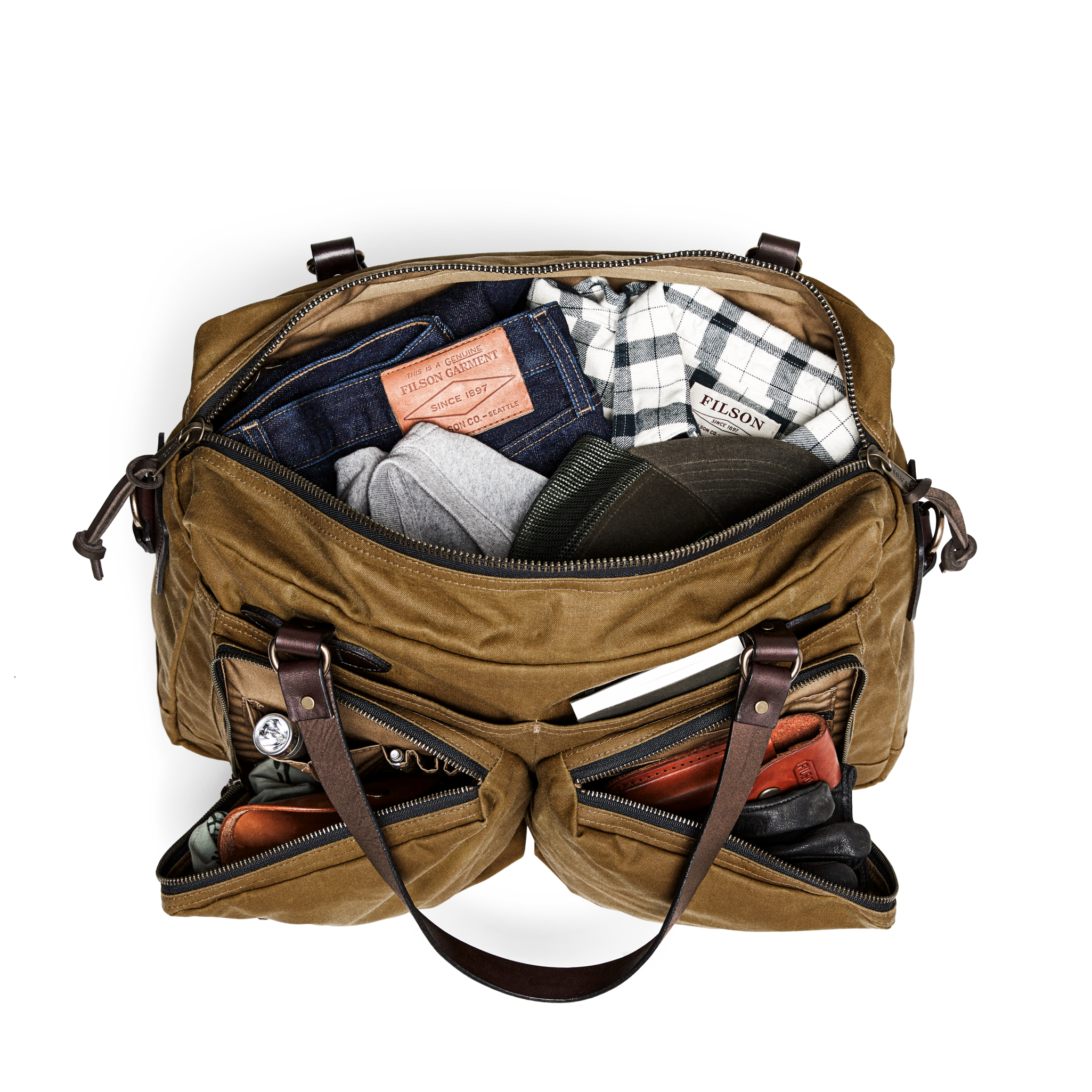 48 Hour Tin Cloth Duffle Bag - Dark Tan - Image 20