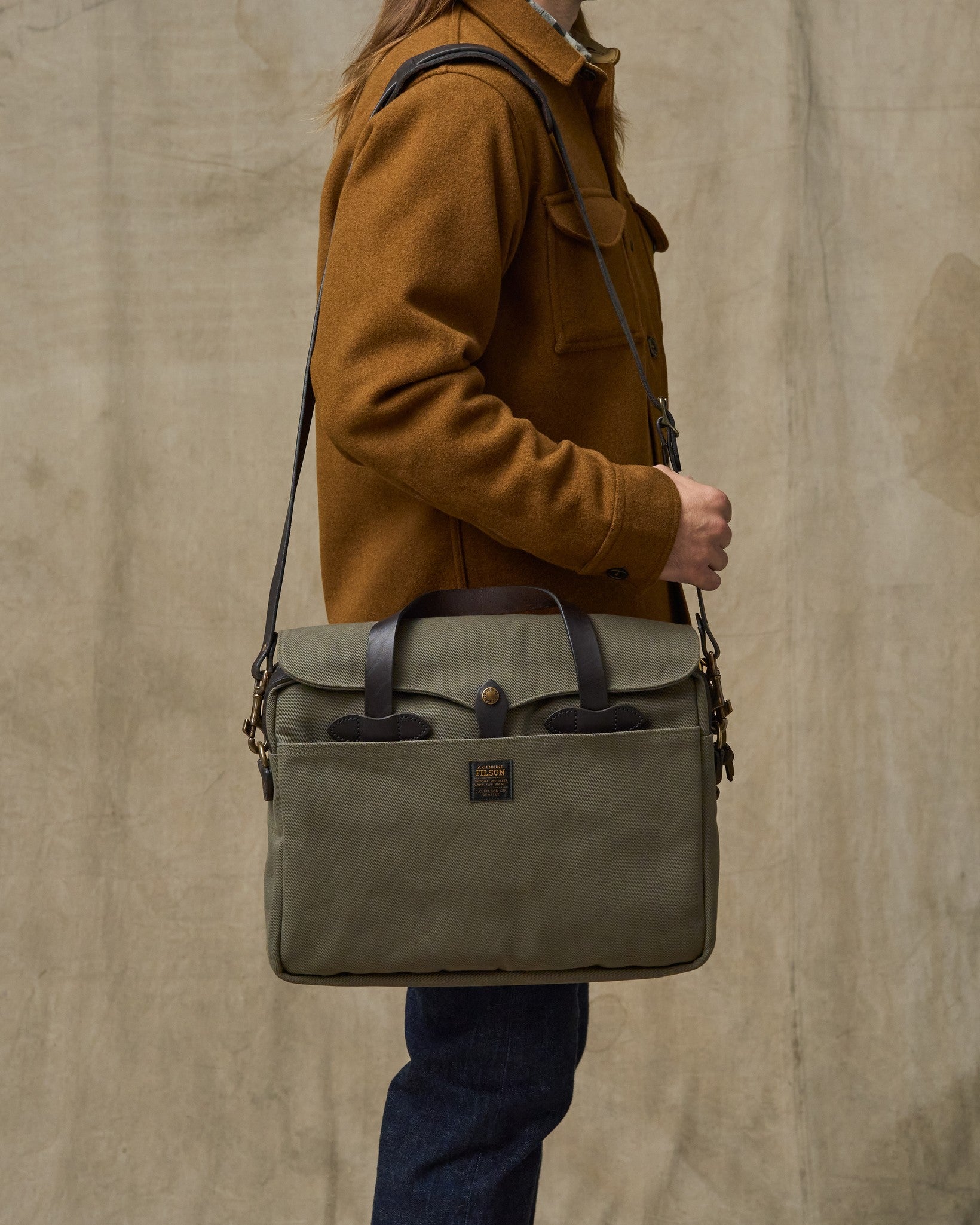 Rugged Twill Original Briefcase - Otter Green