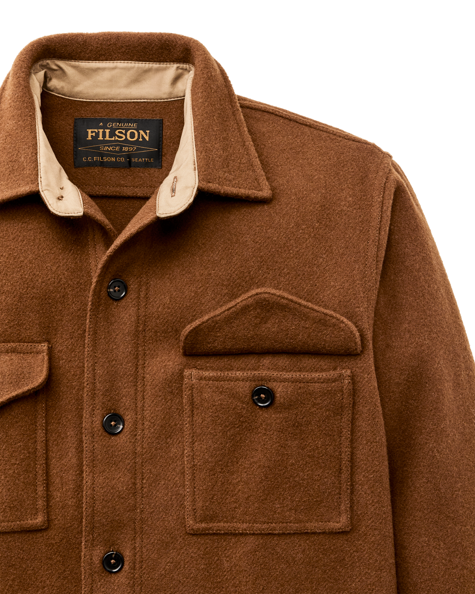 Mackinaw Wool Jac-shirt - Chessie Tan - Image 7