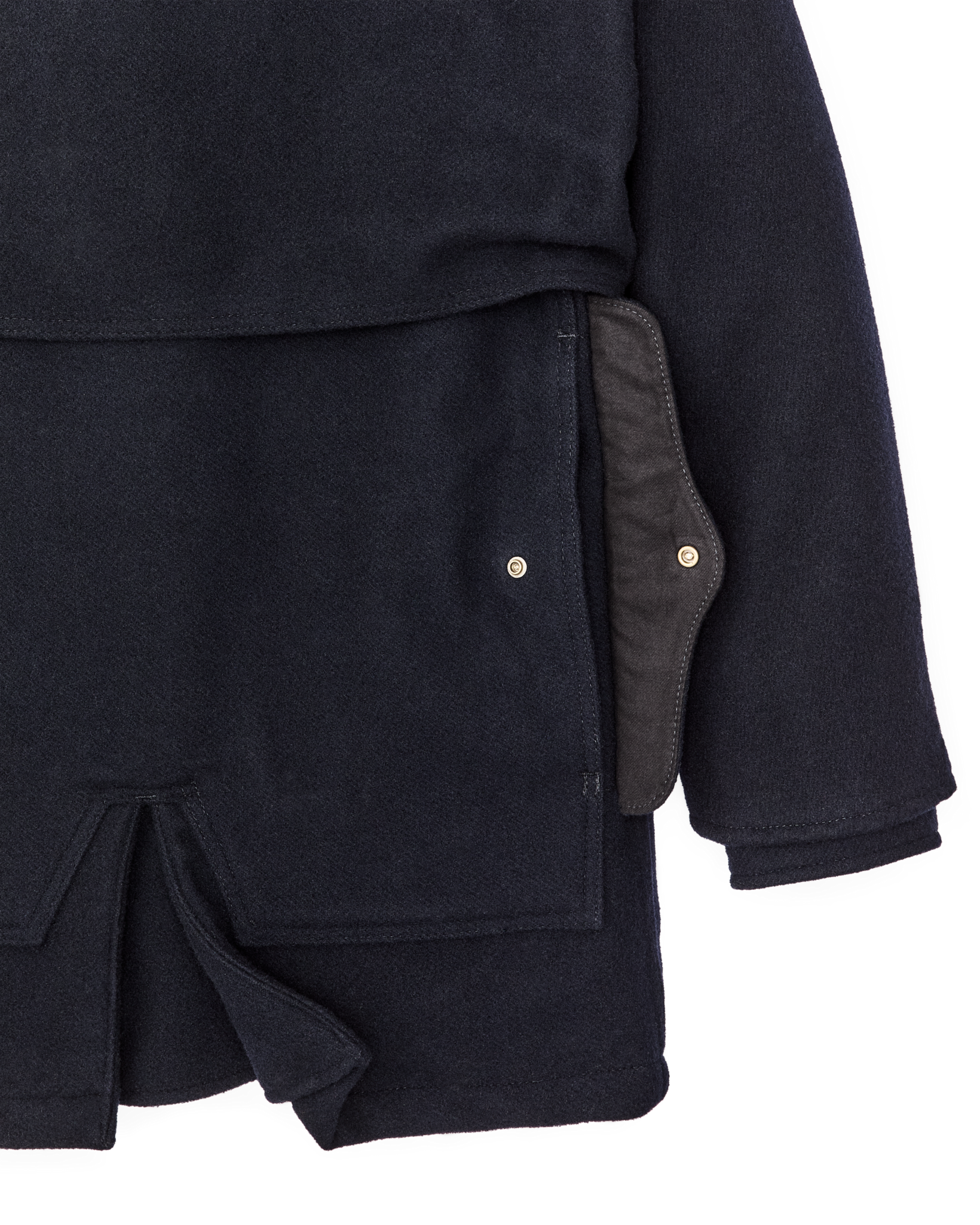 Lined Mackinaw Wool Packer Coat - Dark Navy - Image 9