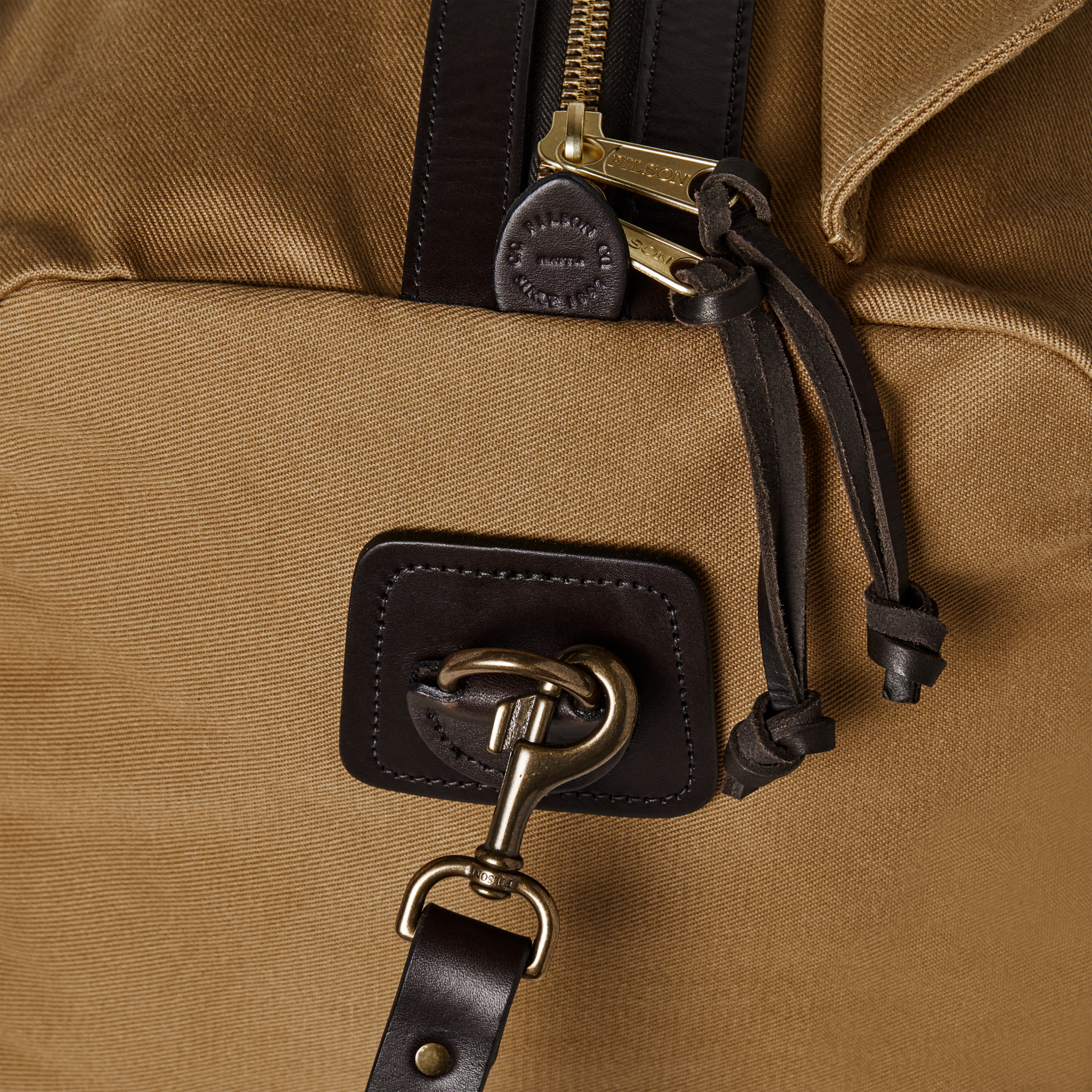 Medium Rugged Twill Duffle Bag - Tan - Image 8