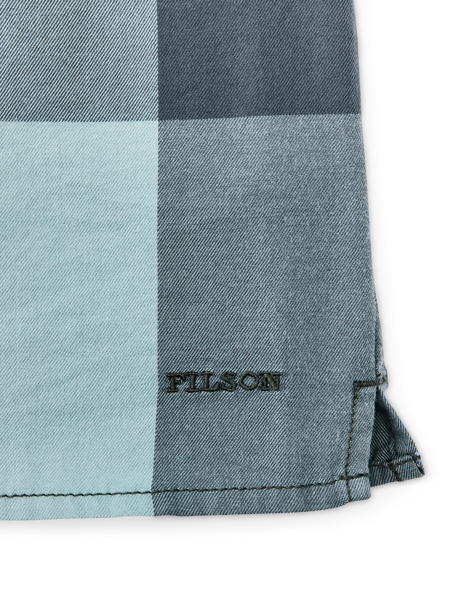 Women's Short Sleeve Camp Shirt - Storm Blue / Stone Plaid - Image 4