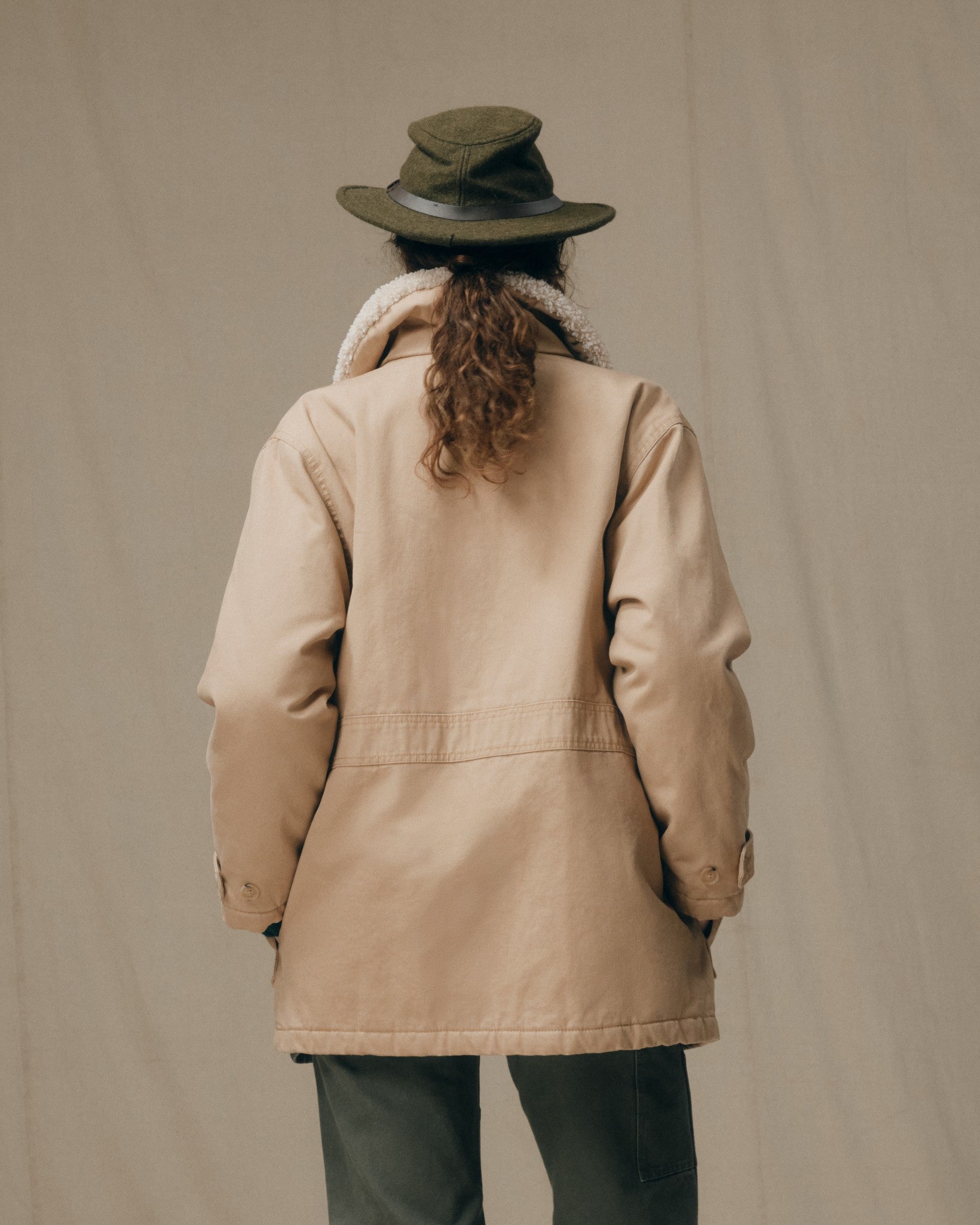 Women's Canvas Packer Coat - Natural - Image 3