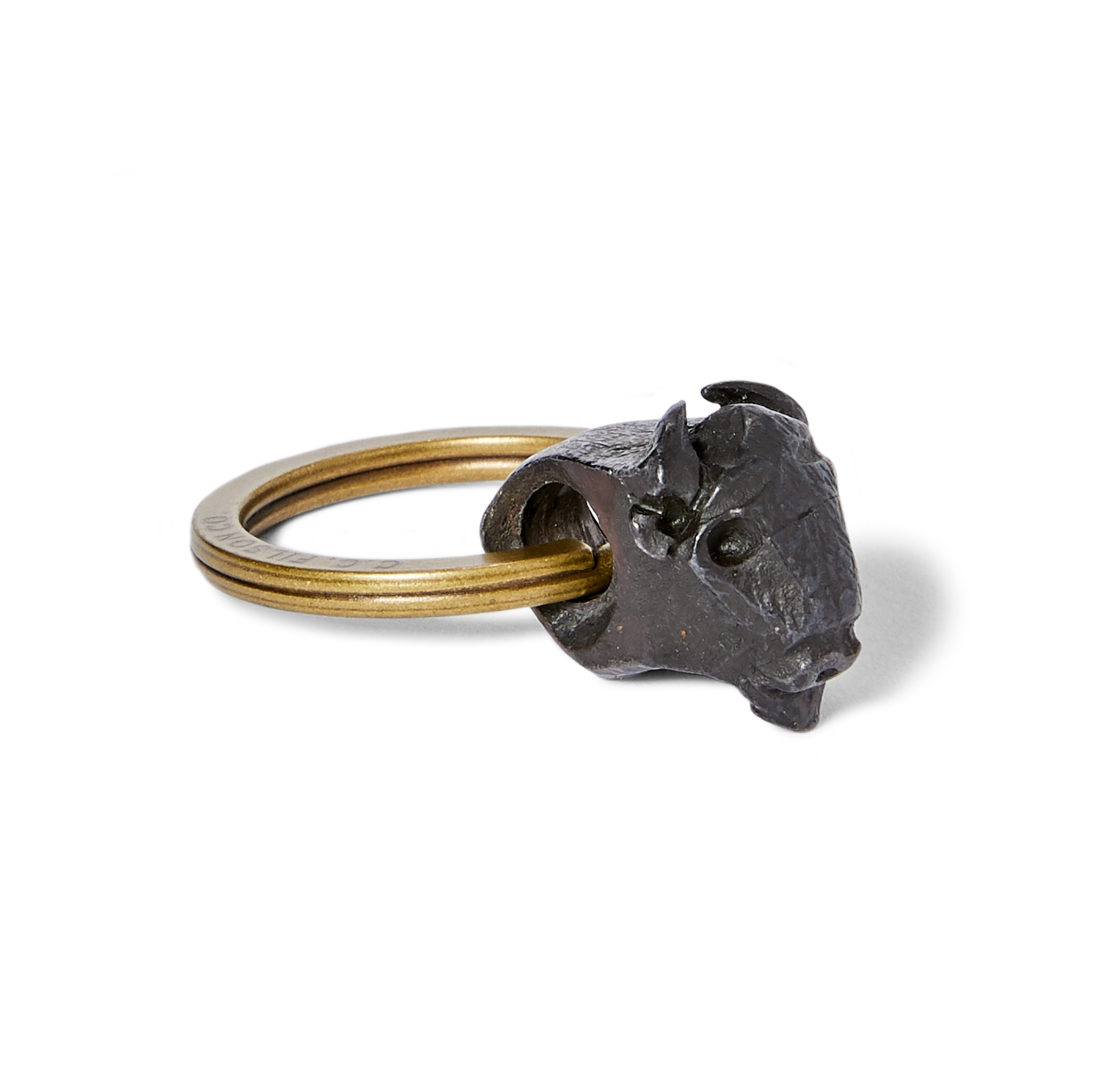 Bison Keychain - Steel