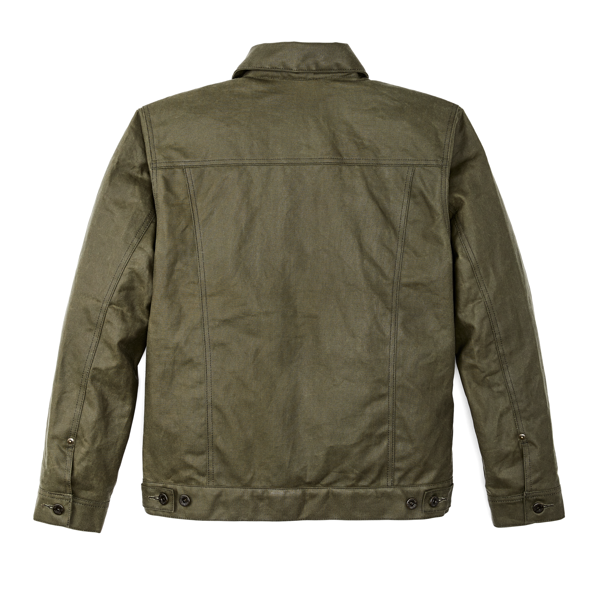 Tin Cloth Short Lined Cruiser Jacket - Military Green - Image 2