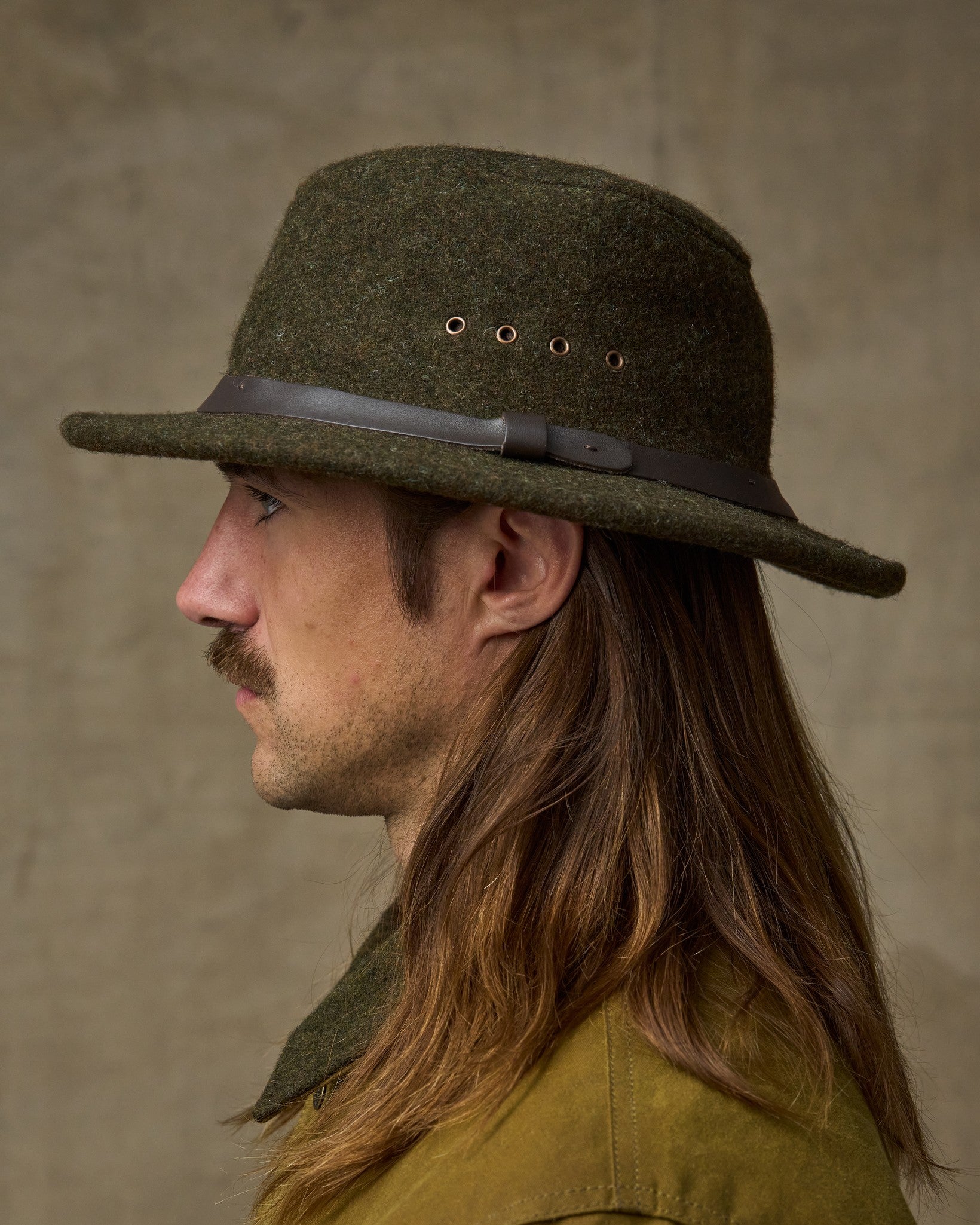 Wool Packer Hat - Forest Green - Image 2