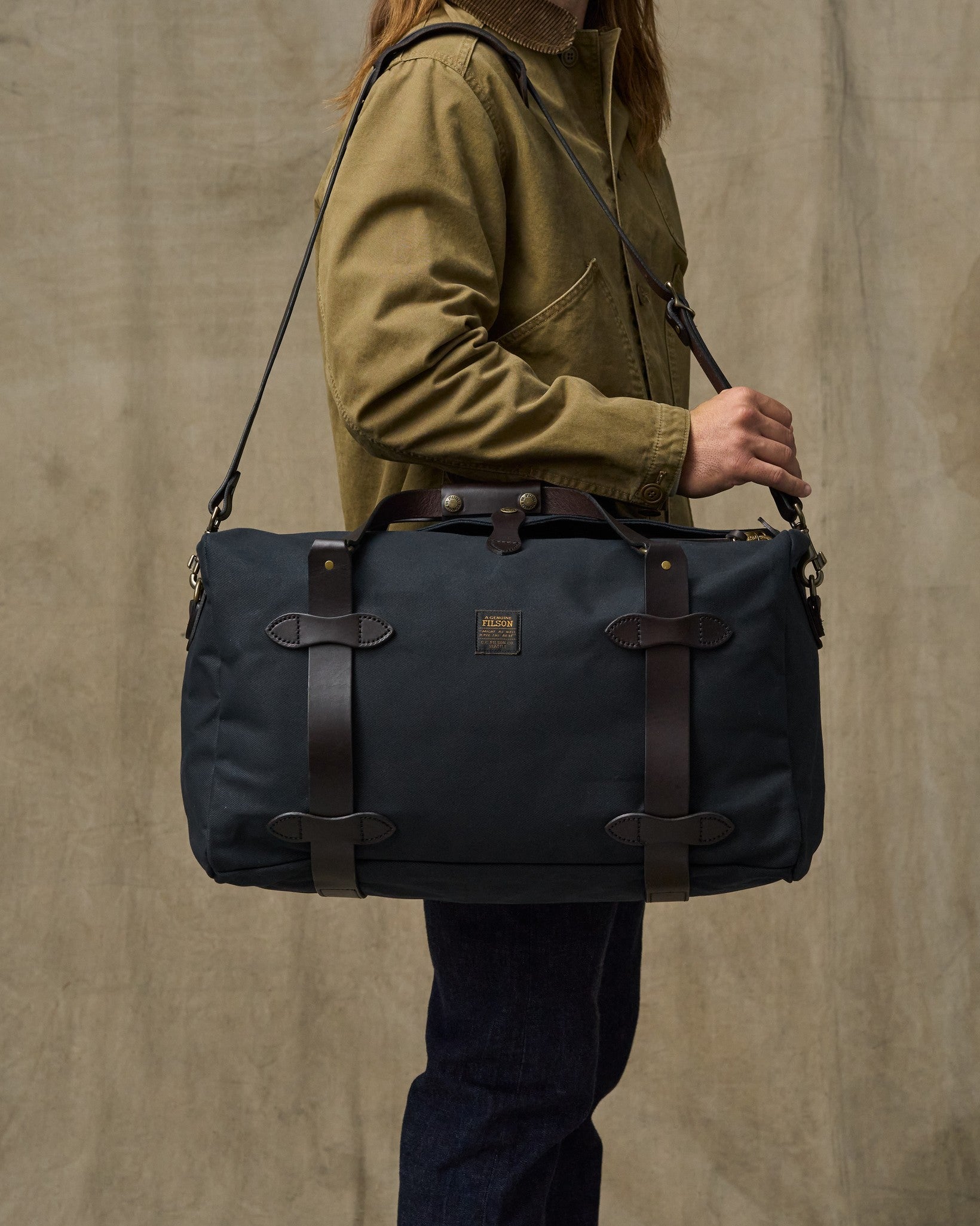 Medium Rugged Twill Duffle Bag - Navy
