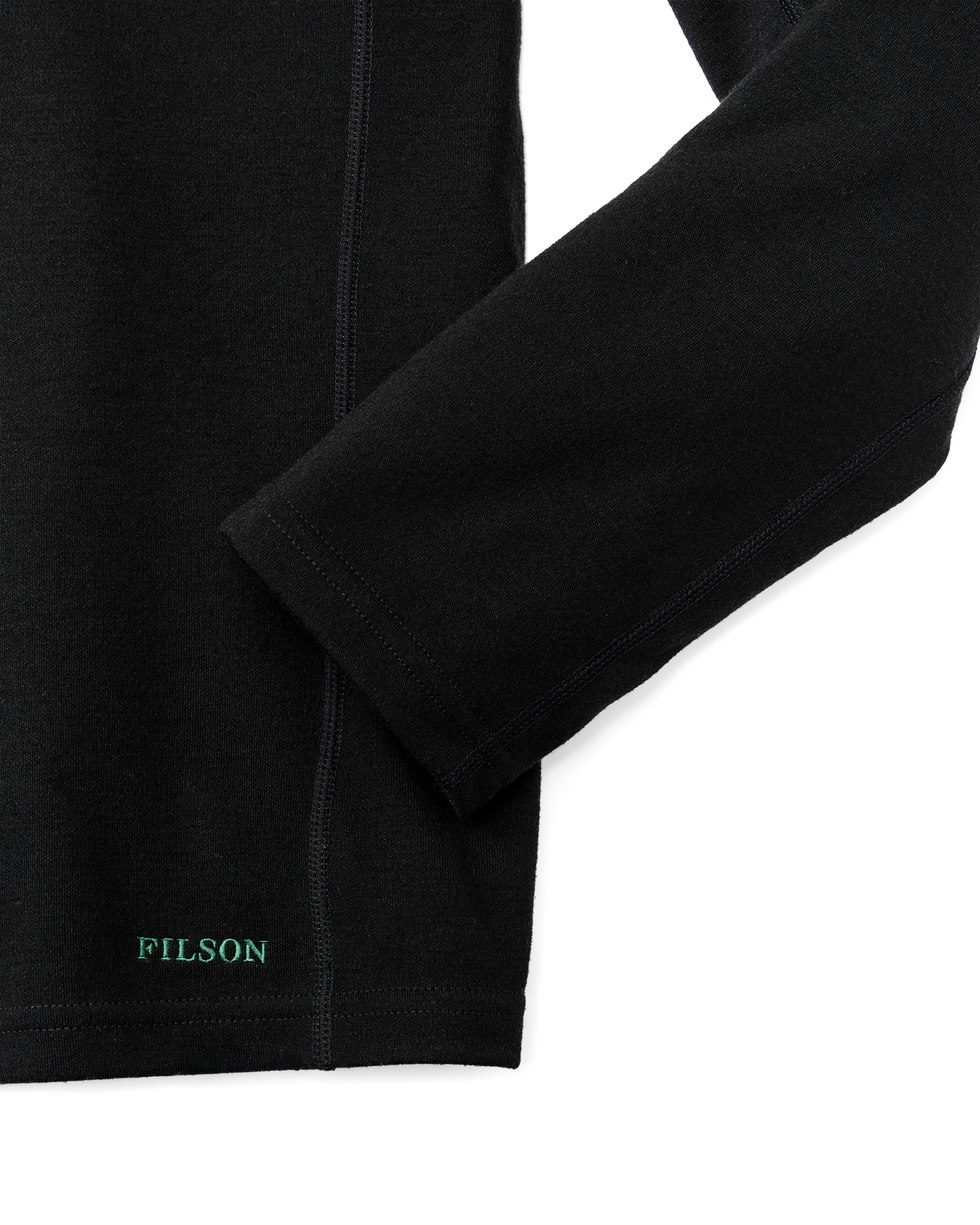 400g Merino Wool Long Sleeve Half-zip - Black - Image 7