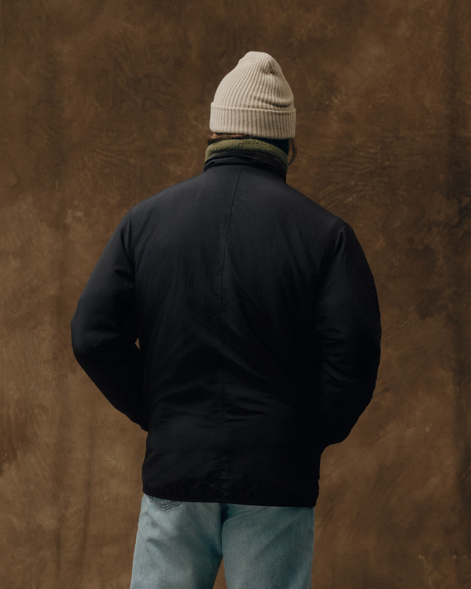 Reversible Pile Fleece Jacket - Dark Olive Drab - Image 2