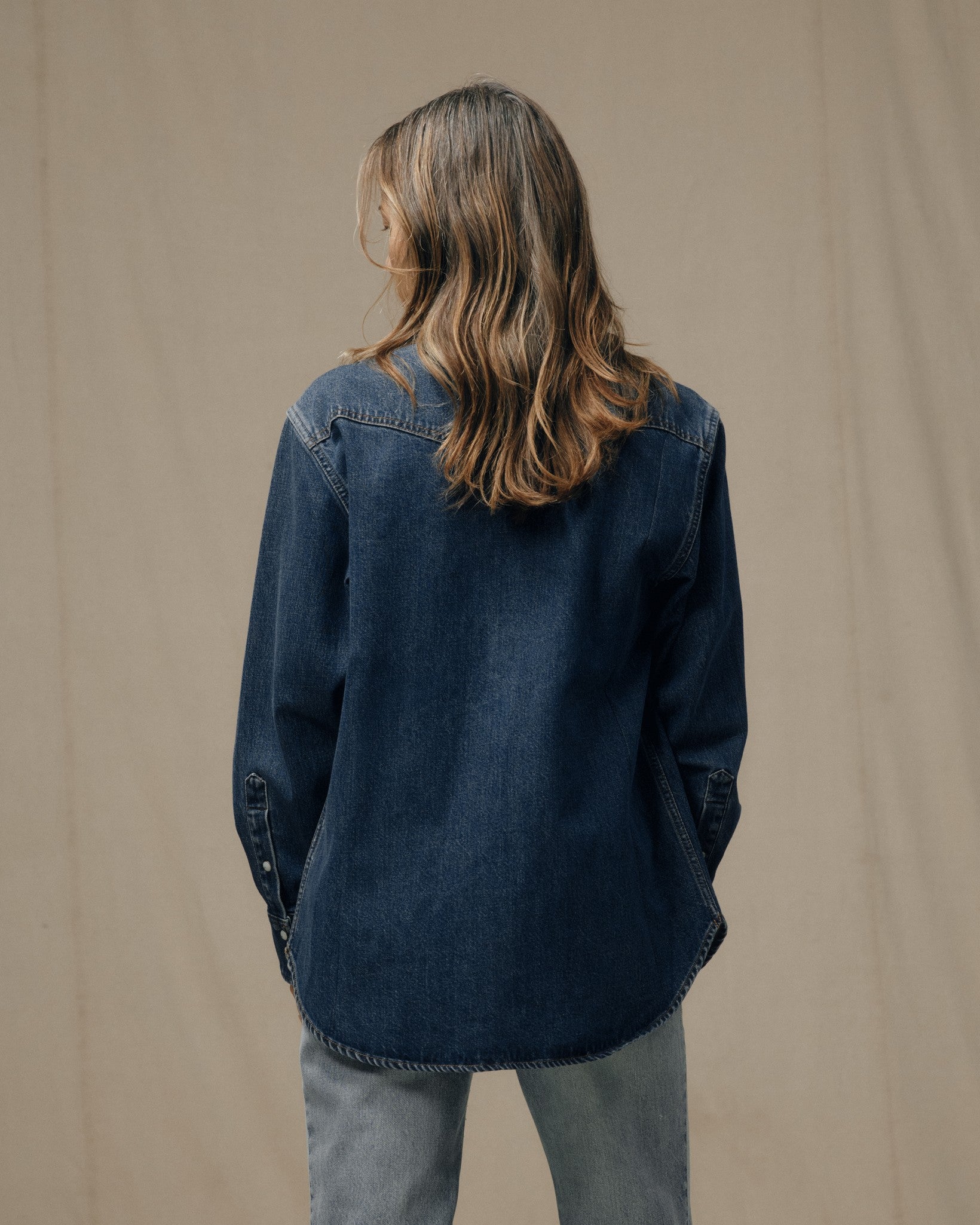 Women's Denim Western Shirt - Medium Indigo - Image 2