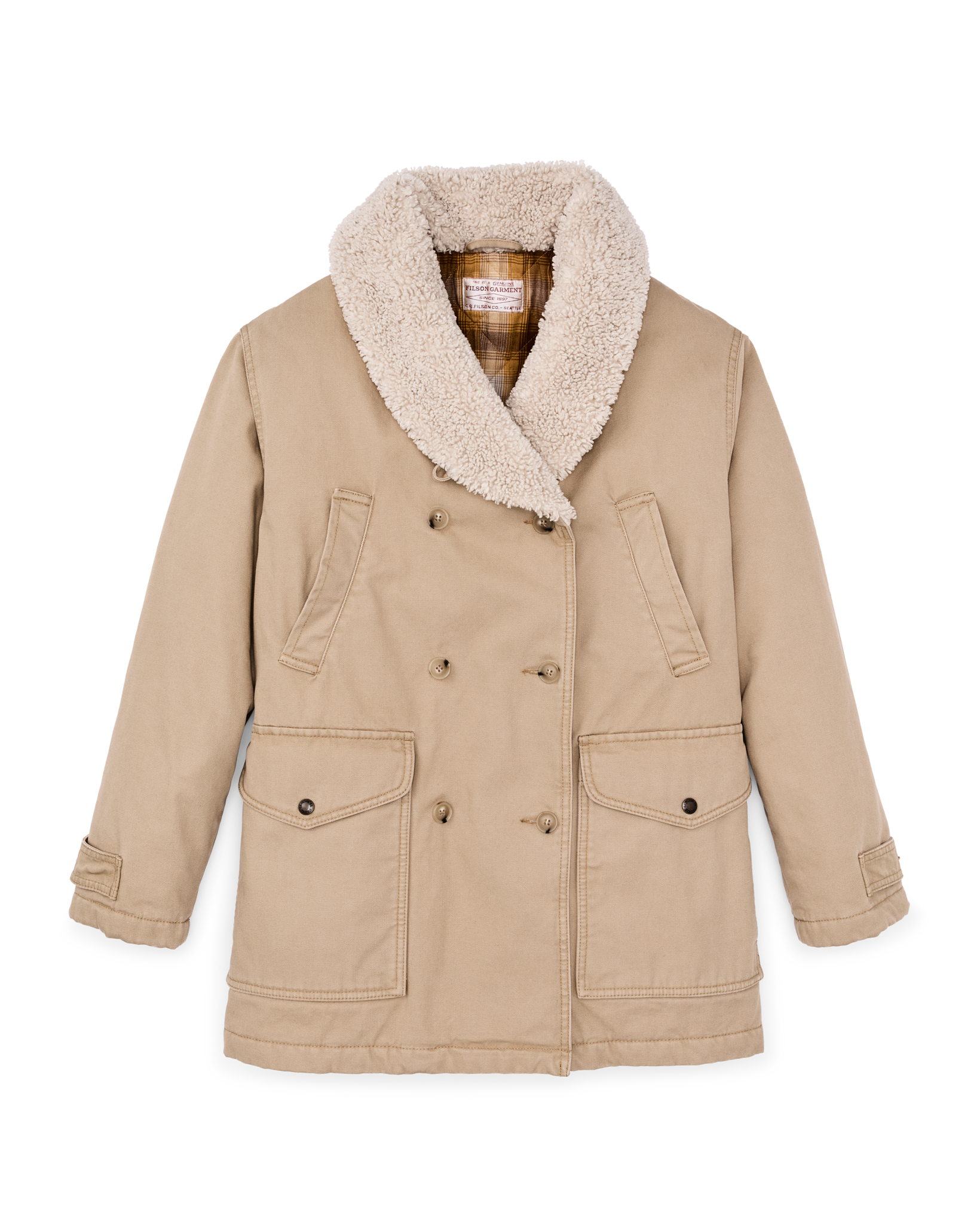 Women's Canvas Packer Coat - Natural - Image 5