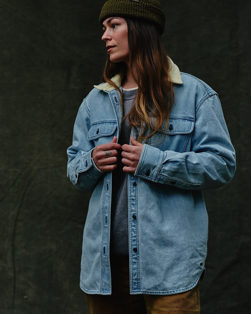 Women's Denim Work Shirt - Light Indigo - Image 2