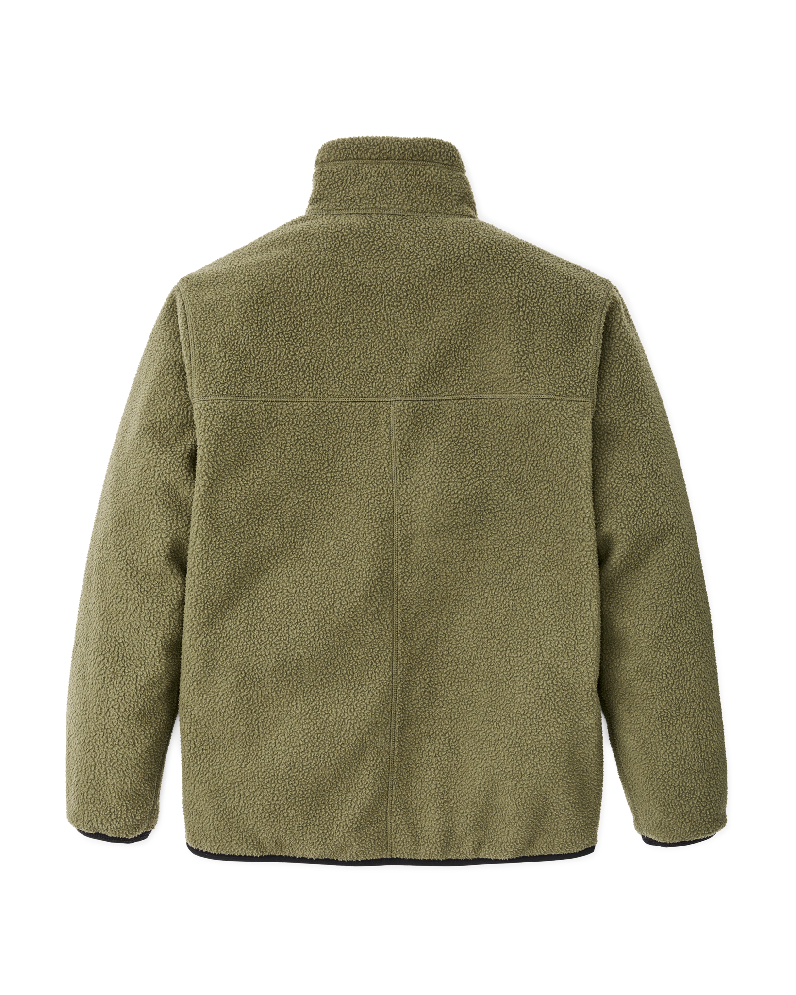Reversible Pile Fleece Jacket - Dark Olive Drab - Image 11