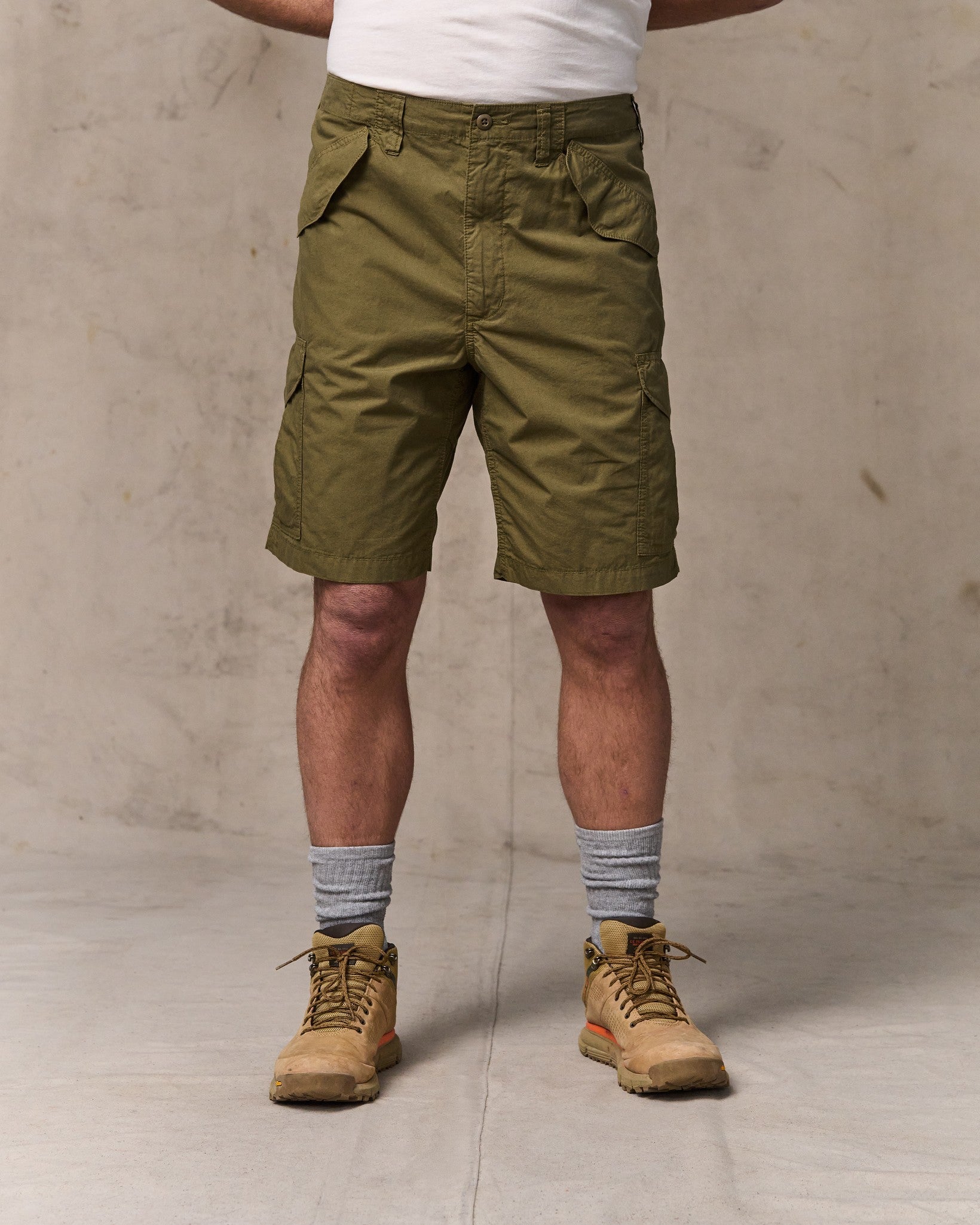 Tropical Poplin Cargo Short - Military Olive