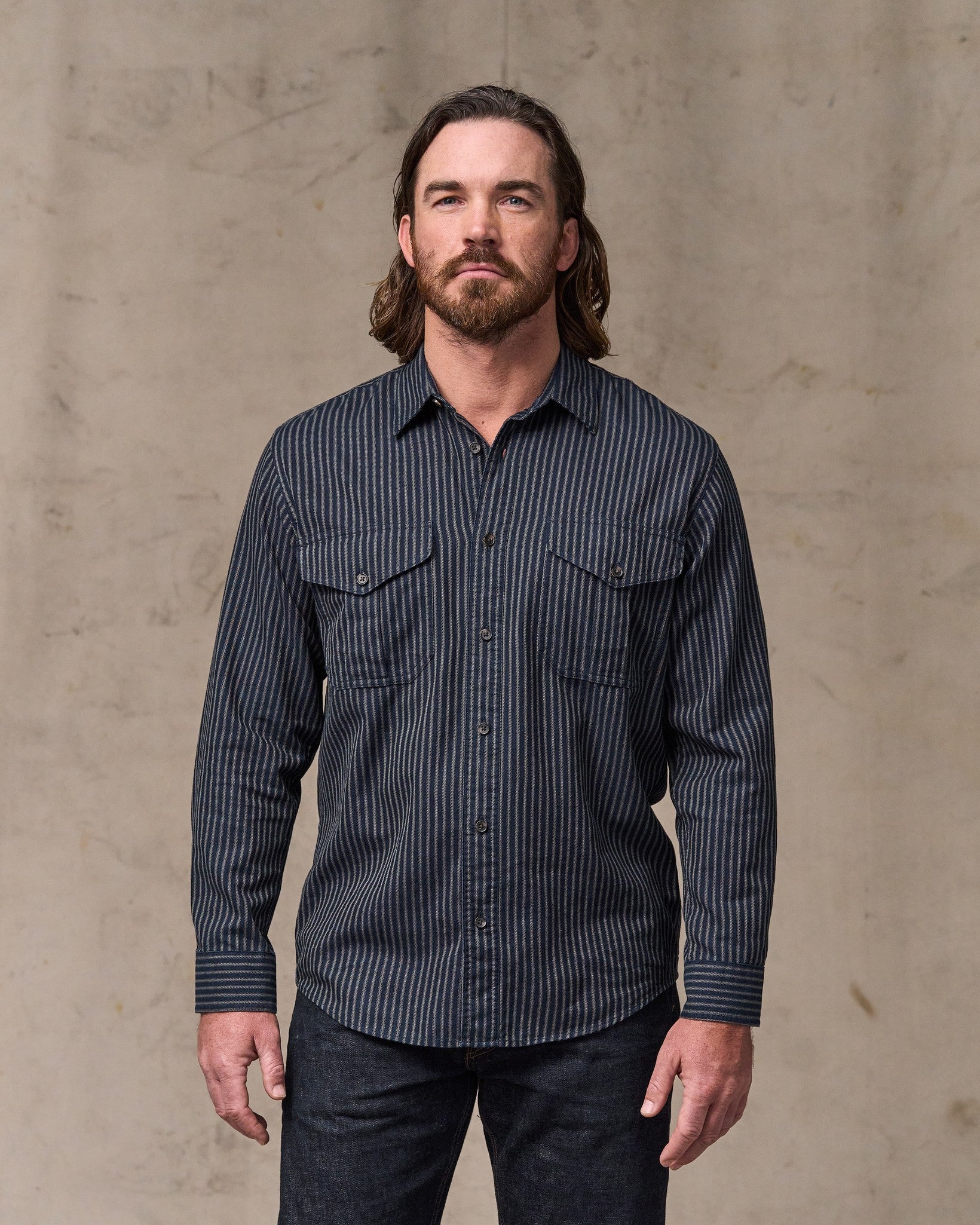 Lightweight Alaskan Guide Shirt - Indigo / Ticking Stripe