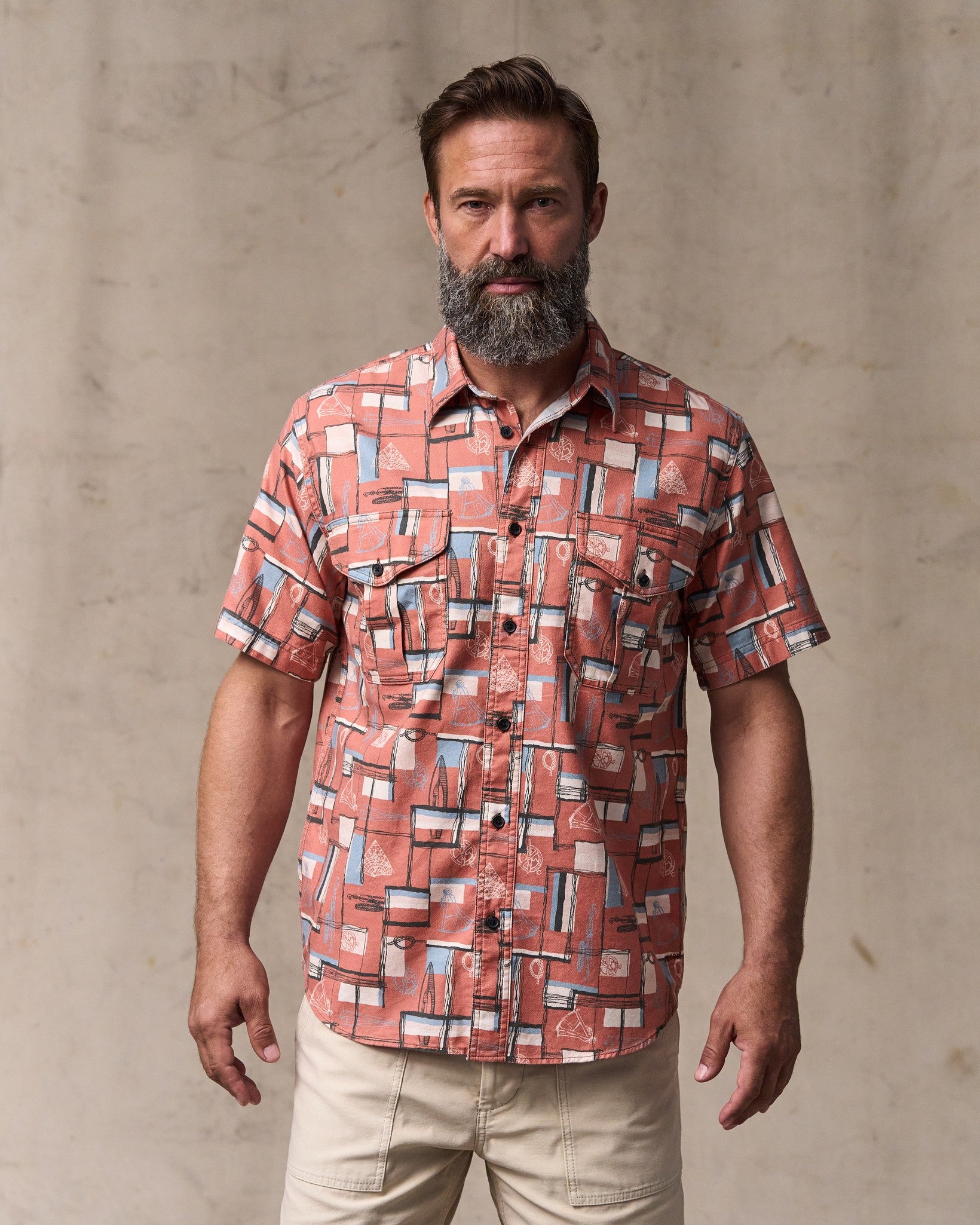 Short Sleeve Lightweight Alaskan Guide Shirt - Russet Print