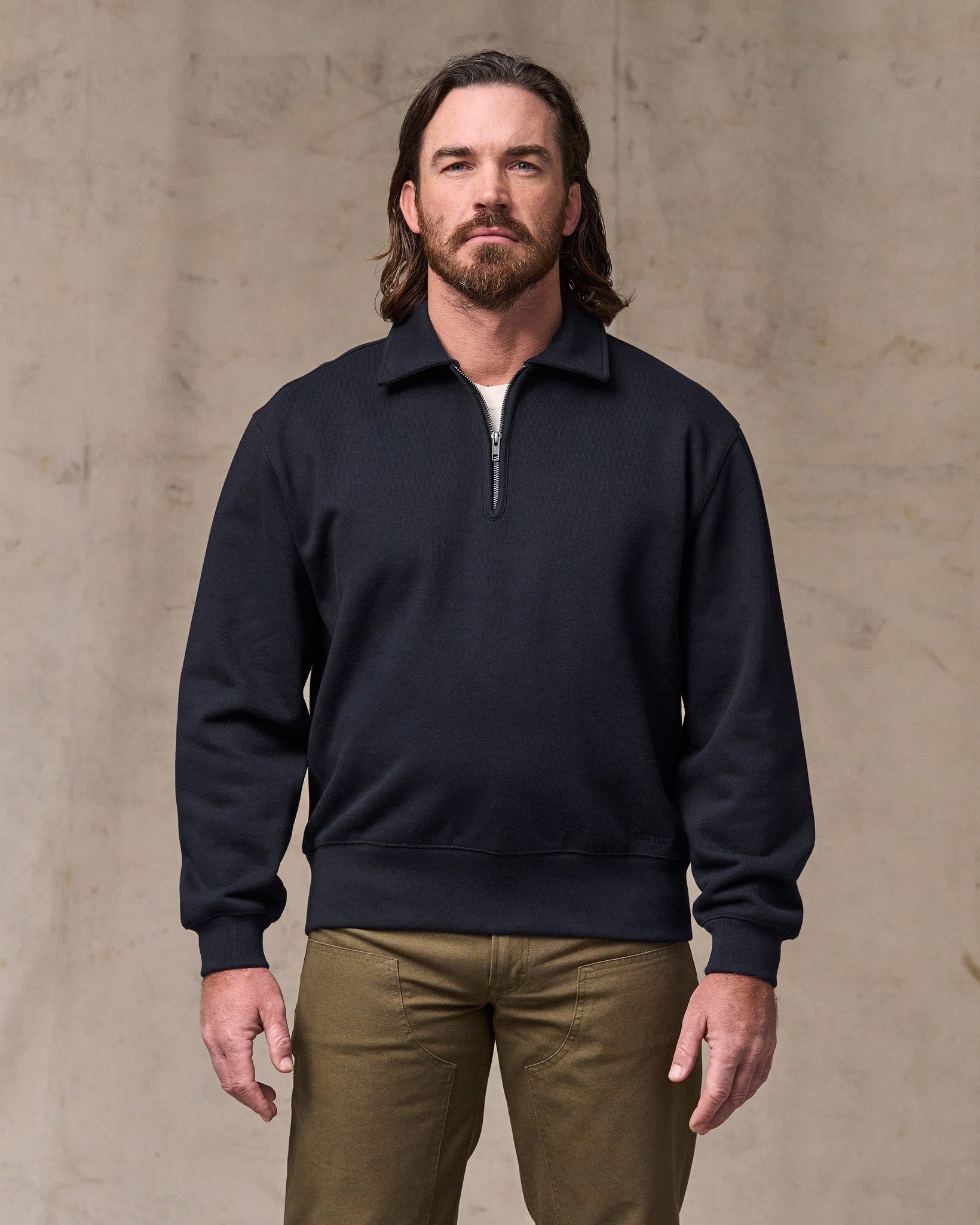 14-oz. Heritage Fleece Quarter Zip - Dark Indigo