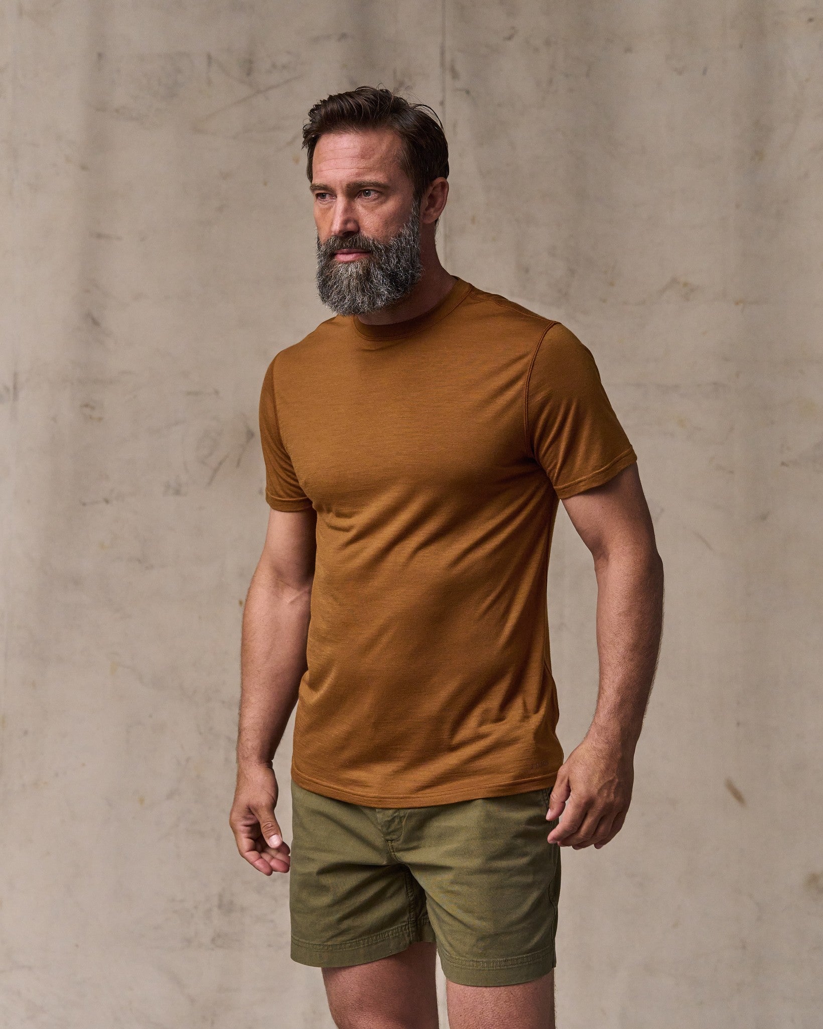 Wool-Blend UPF T-Shirt - Whiskey