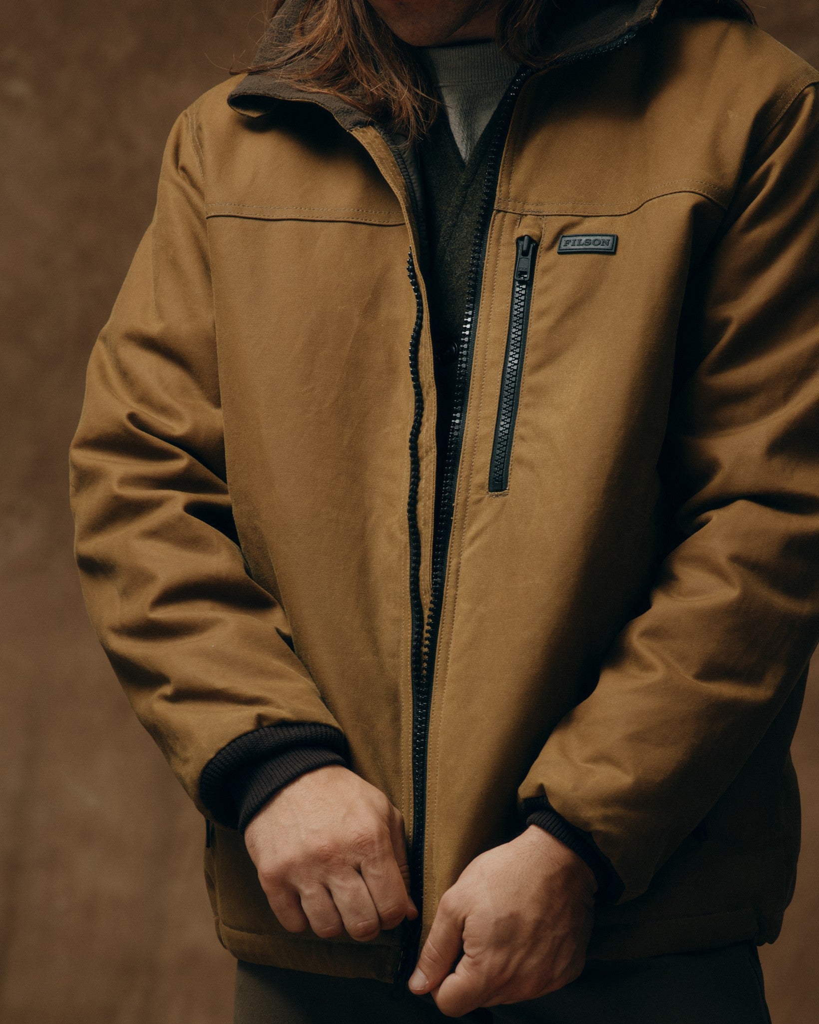 Tin Cloth Primaloft Jacket - Dark Tan 2 - Image 6