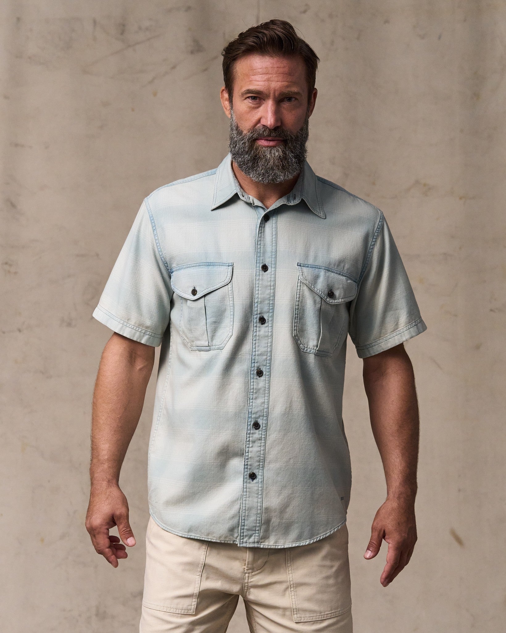 Short Sleeve Lightweight Alaskan Guide Shirt - Indigo Plaid