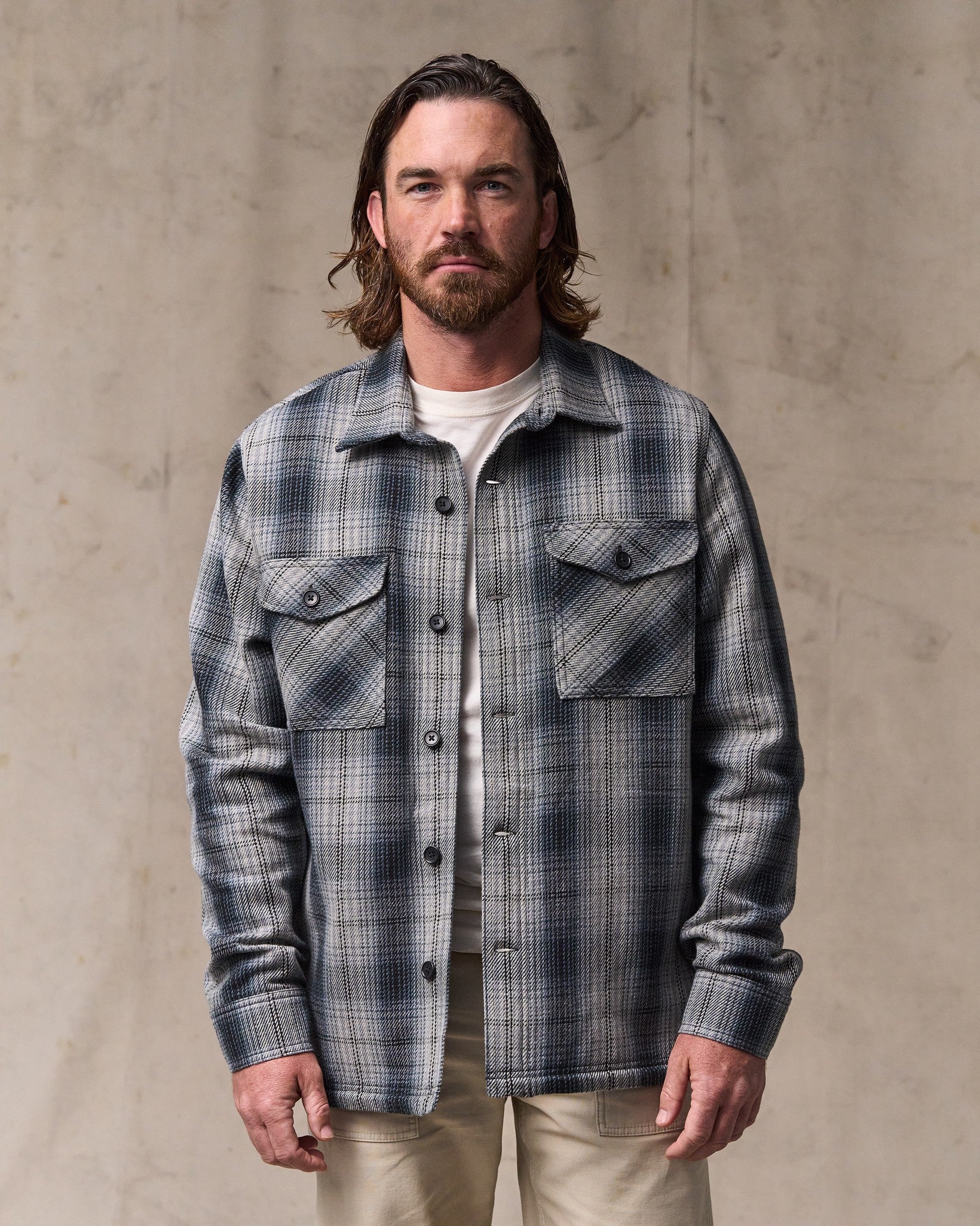 Deer Island Jac-Shirt - Slate / Gray Ombre
