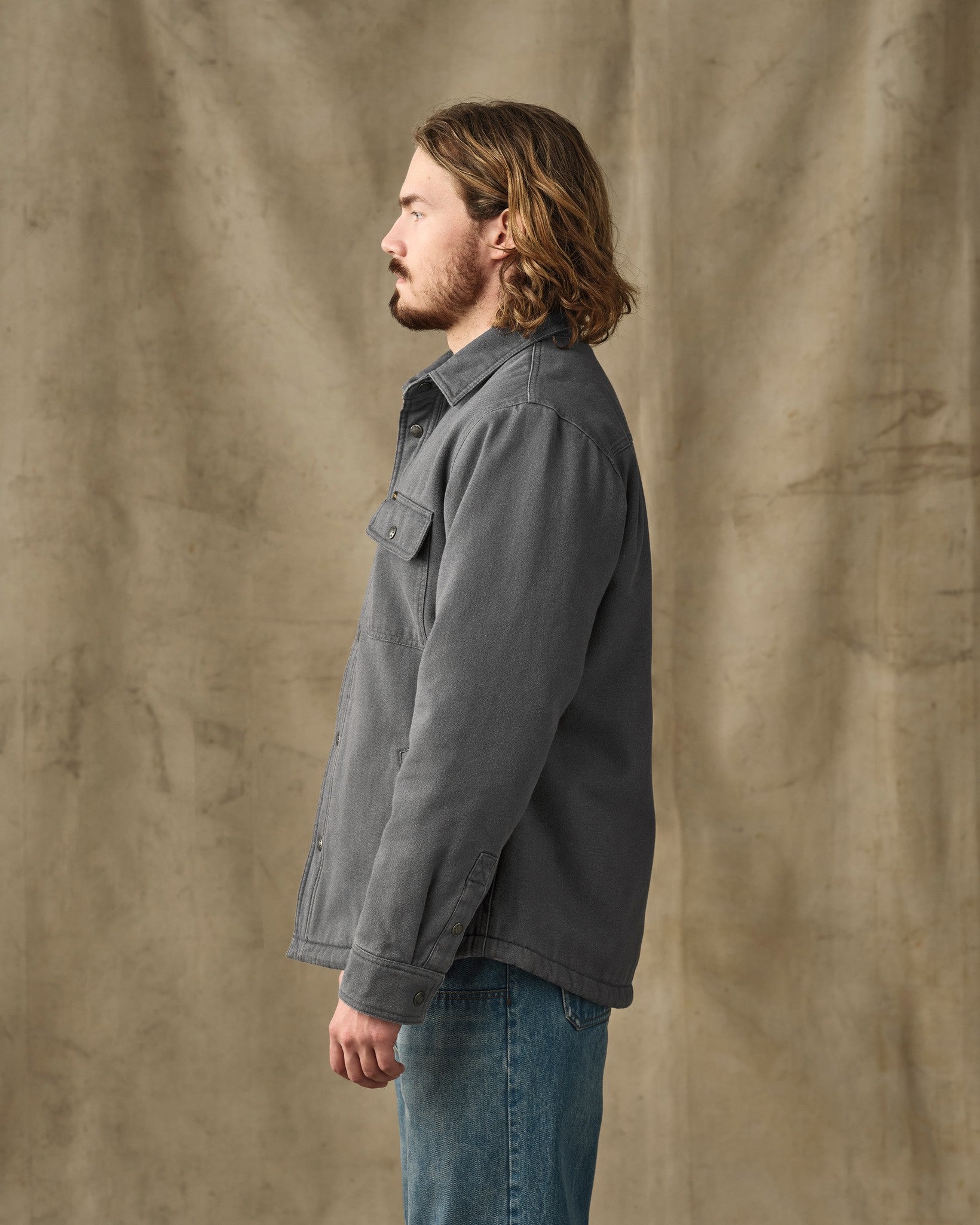 Fleece Lined Jac-Shirt - Rockslide Gray - Image 5