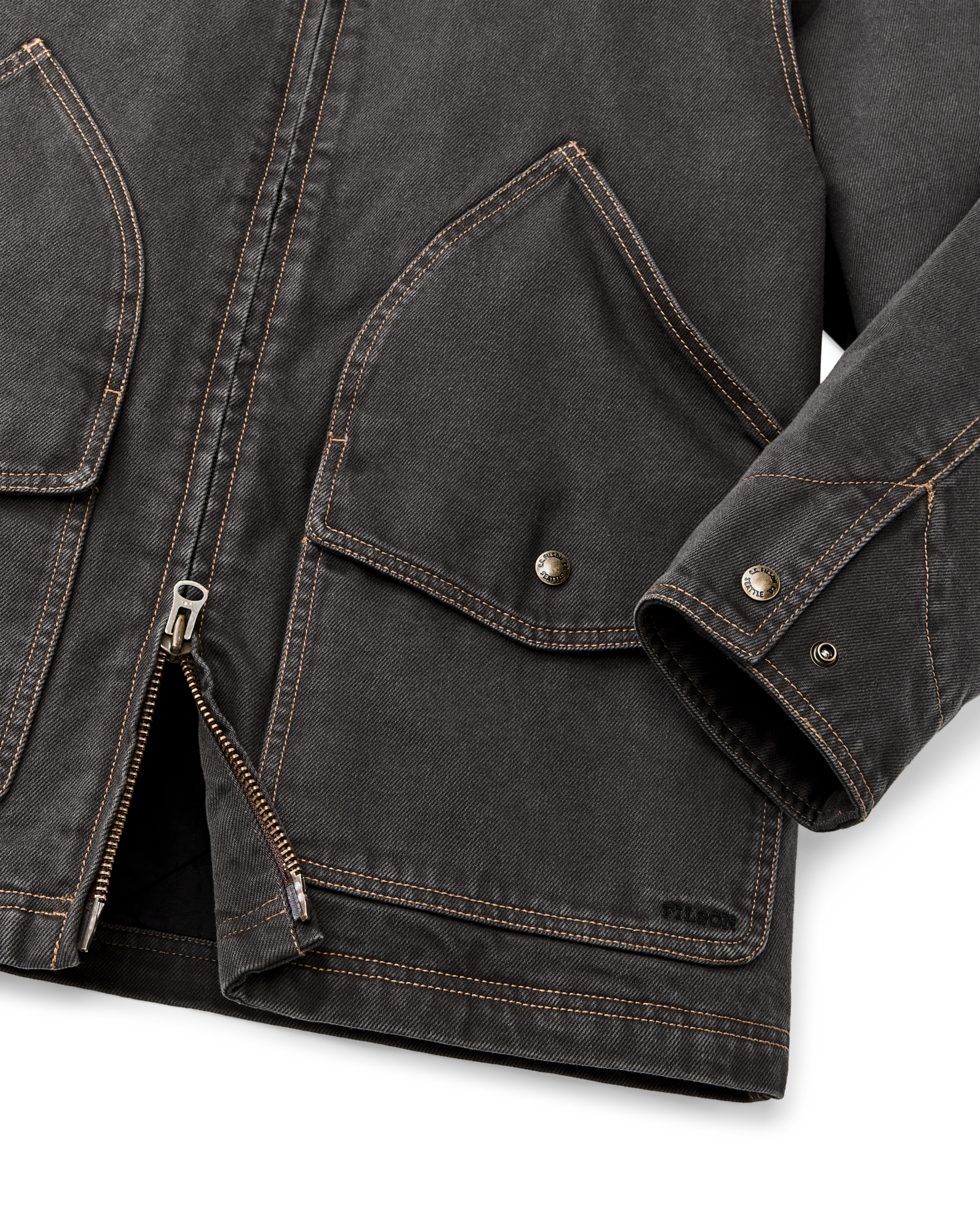 Women's Insulated Denim Outfitter Coat - Black - Image 7