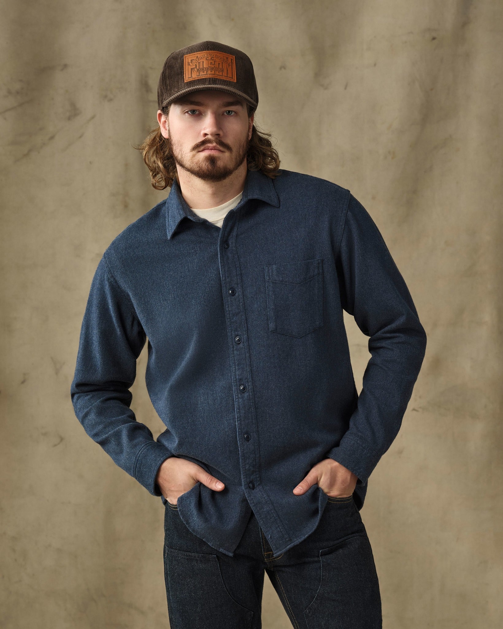Rustic Flannel Shirt - Blue Heather