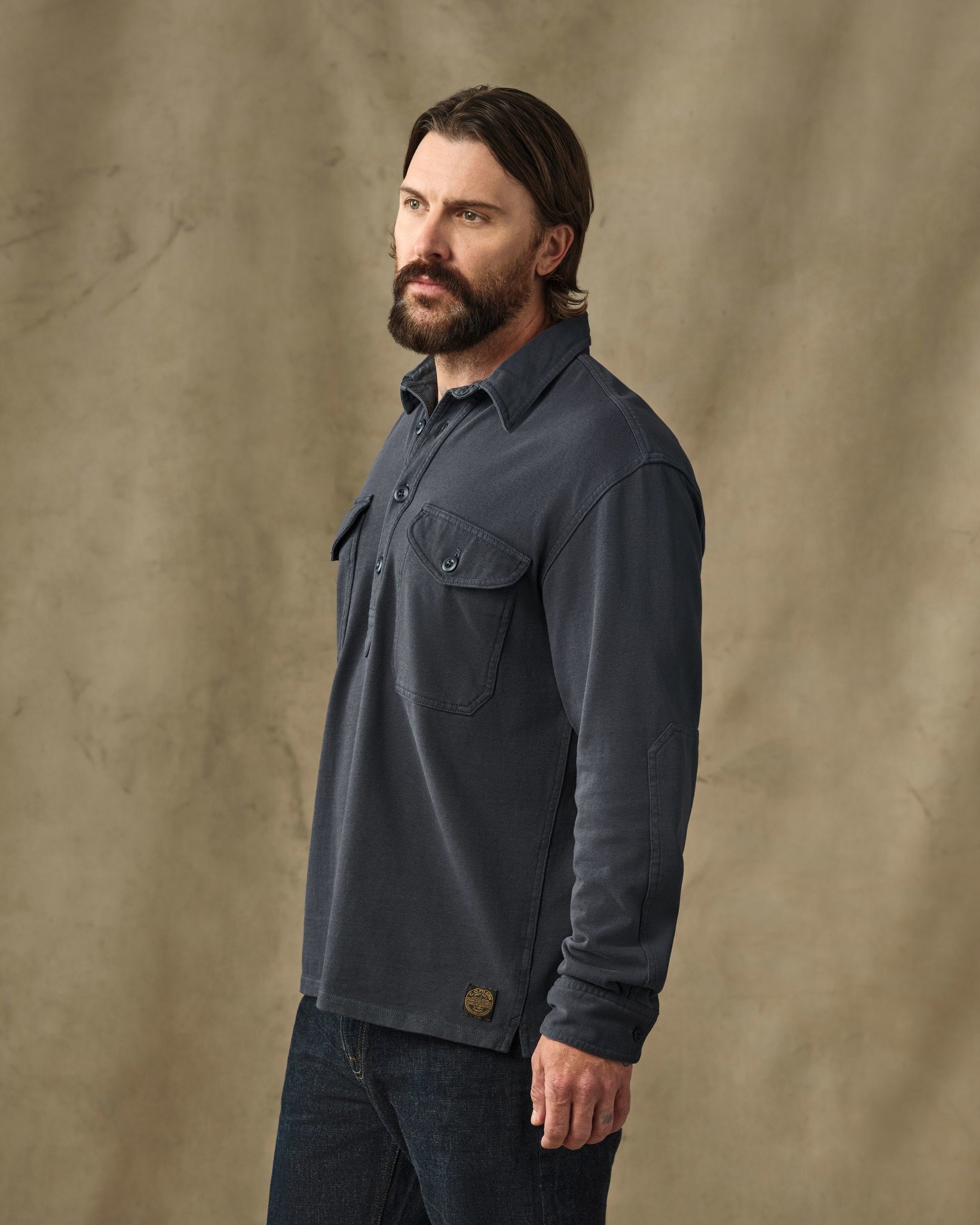 Field Knit Pullover Shirt - Bluefin - Image 3